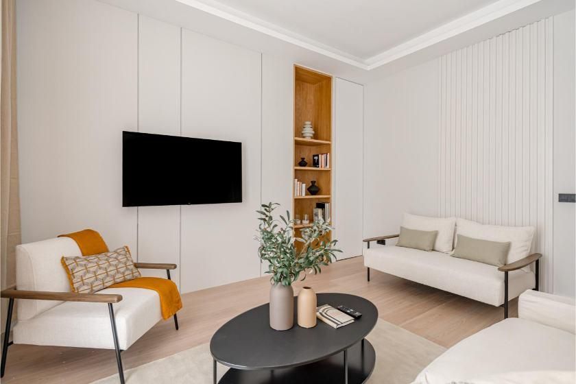 Living room of Flat for sale in  Madrid Capital  with Air Conditioner and Furnished