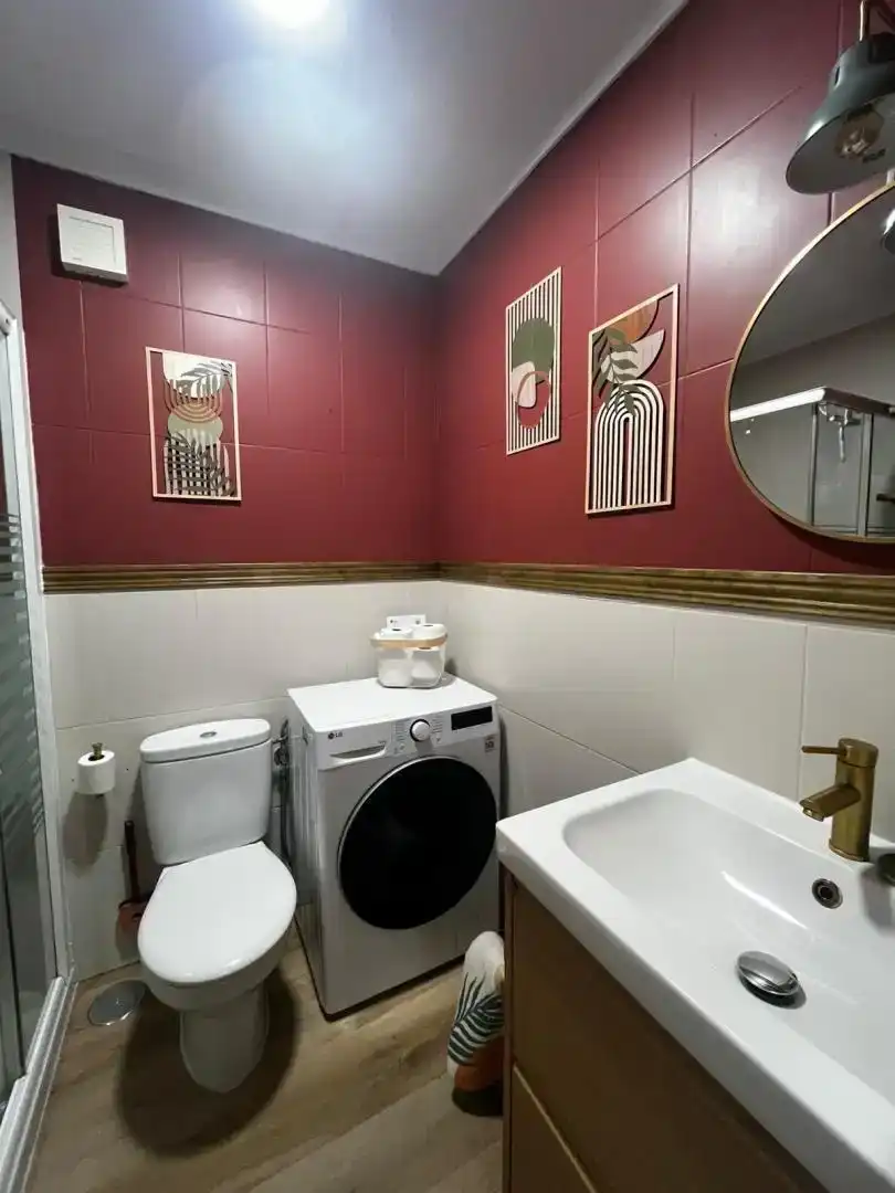 Bathroom of Flat for rent in Torrox  with Private garden, Parquet flooring and Swimming Pool