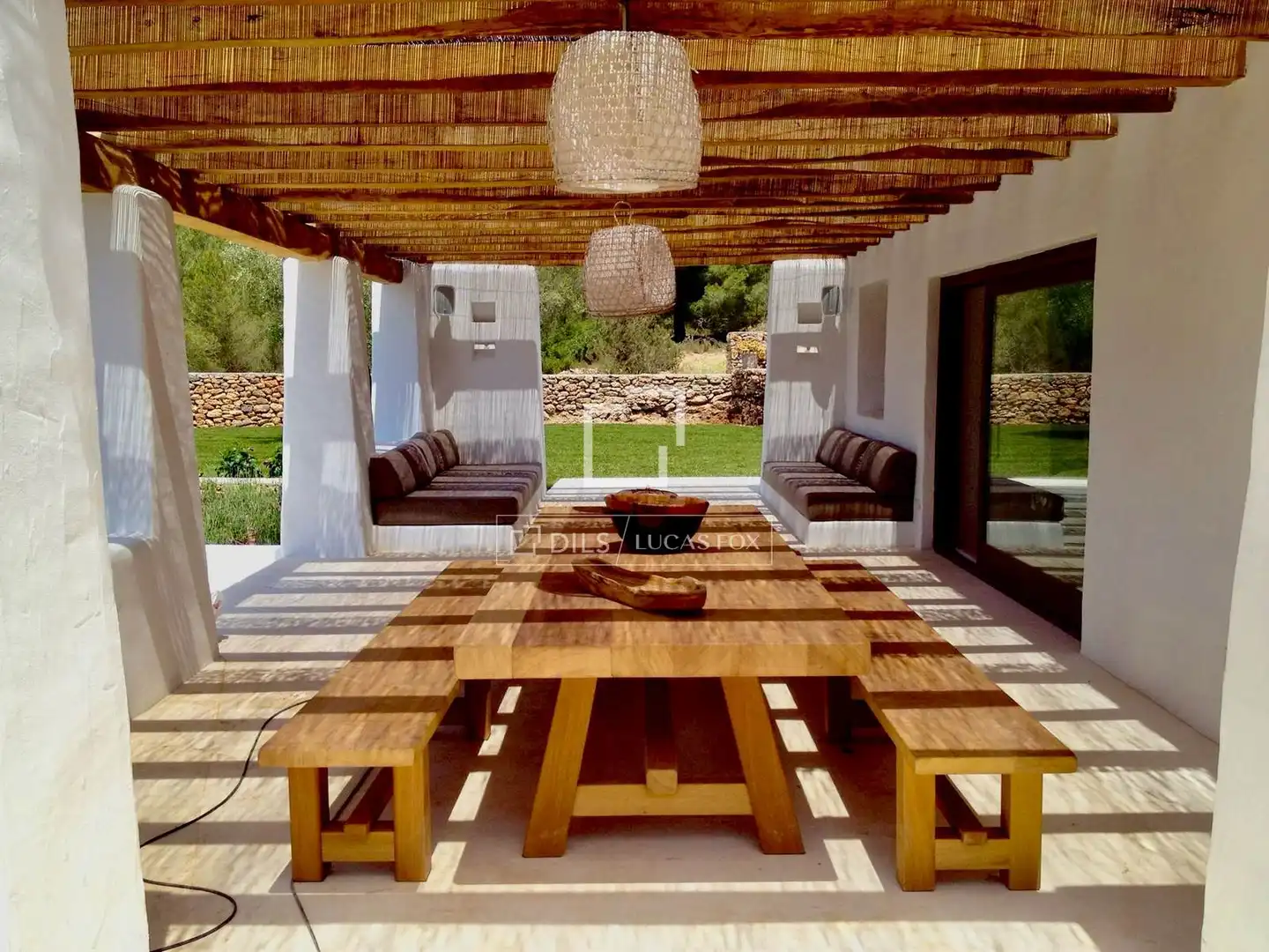 Terrace of Country homes for sale in Santa Eulària des Riu  with Air Conditioner, Heating and Private garden
