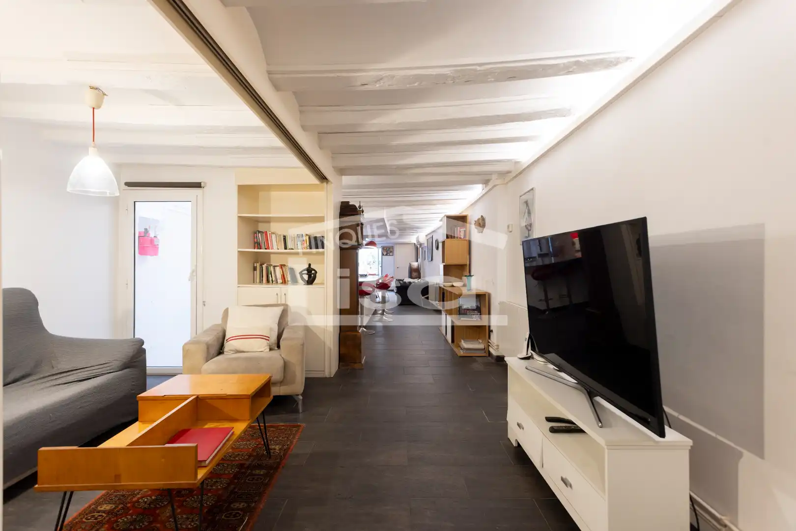 Sala de estar de Piso en venta en Barcelona con Aire acondicionado, Calefacción y Parquet