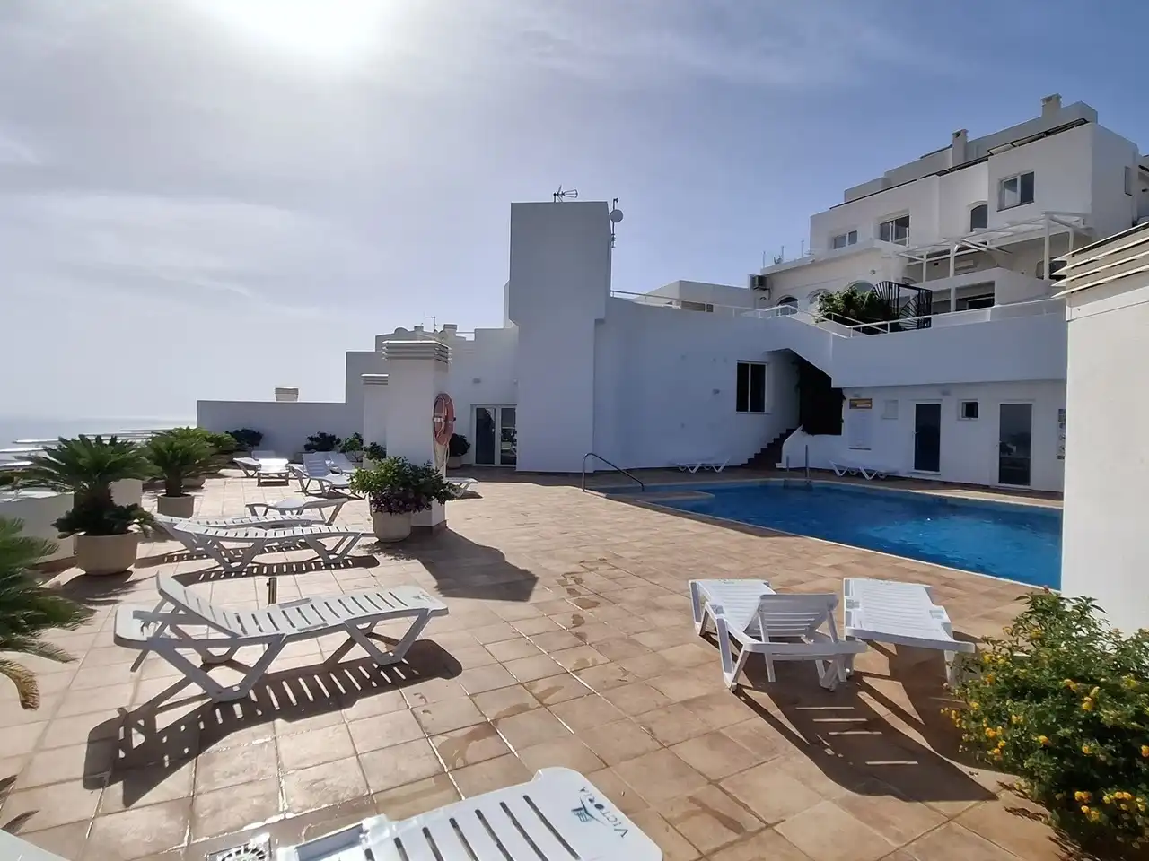 Schwimmbecken von Wohnungen zum Verkauf in Mojácar mit Klimaanlage, Terrasse und Schwimmbad