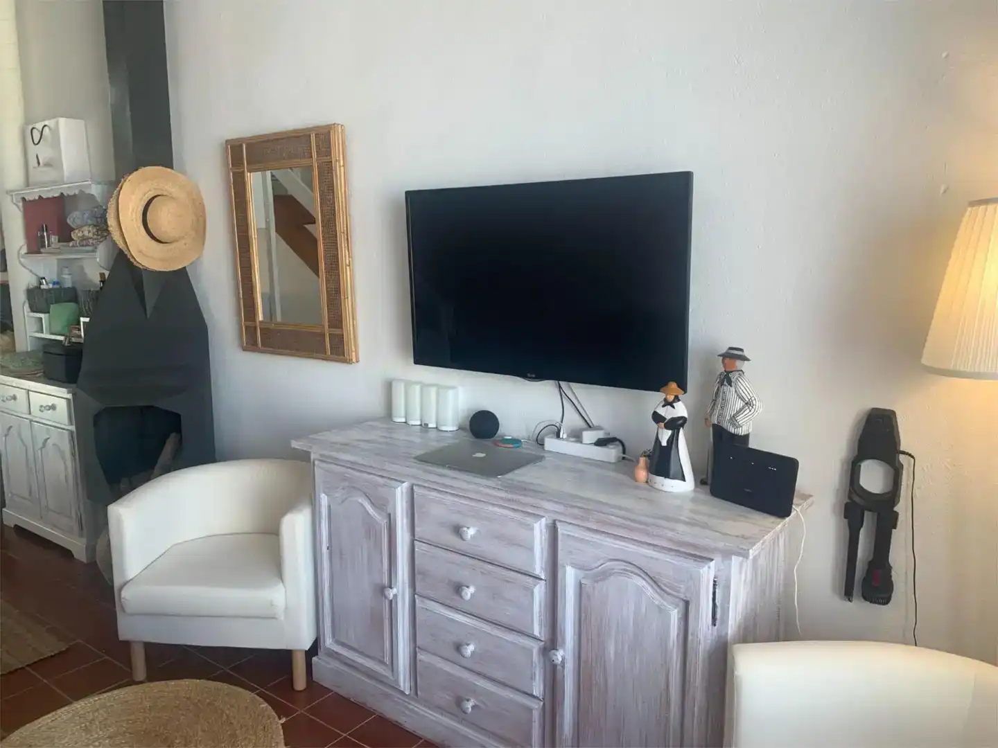 Sala d'estar de Casa adosada en venda en Es Mercadal amb Aire condicionat, Jardí privat i Traster