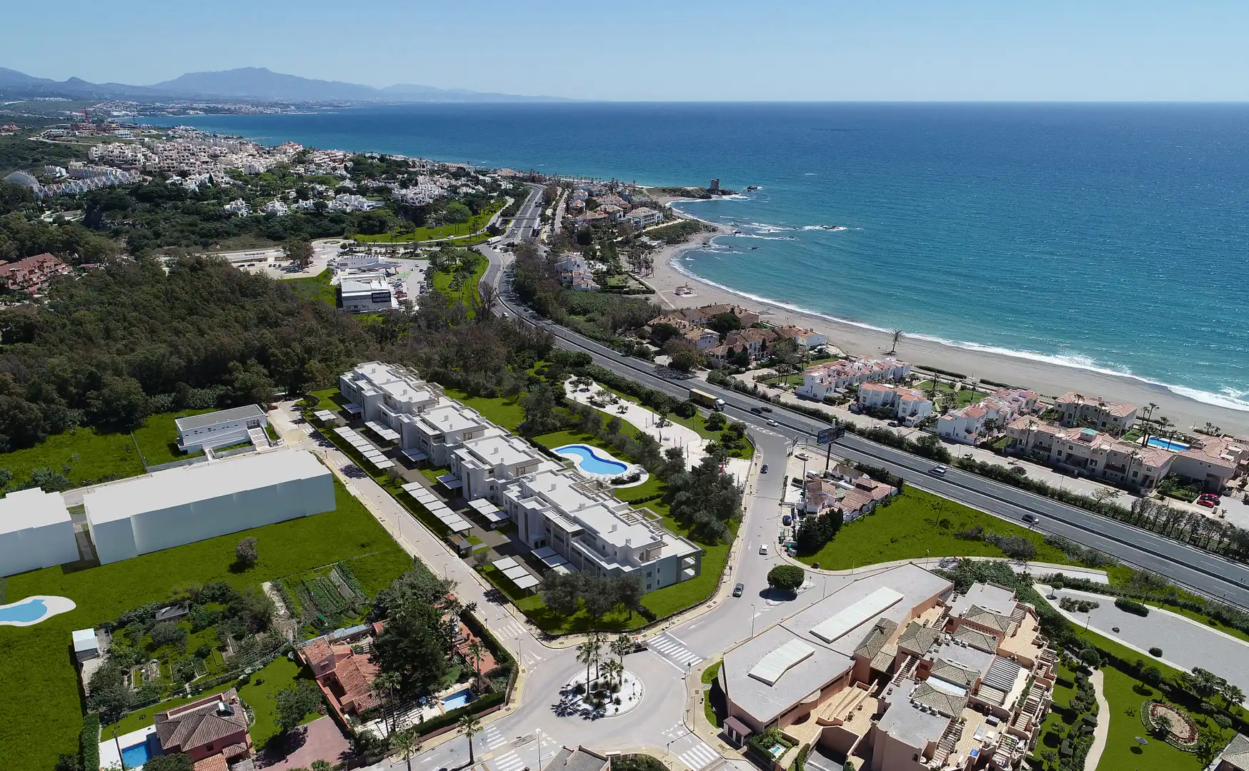 Vista exterior de Apartament en venda en Marbella amb Aire condicionat, Terrassa i Piscina