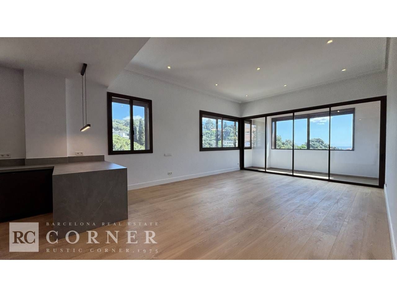 Vista exterior de Pis en venda en  Barcelona Capital amb Aire condicionat, Parquet i Terrassa