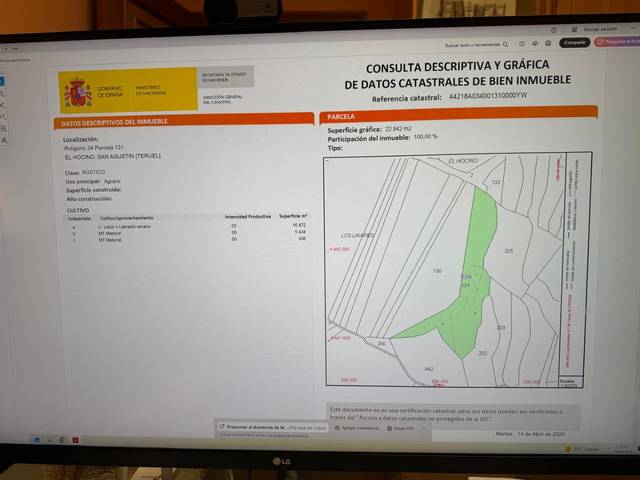 Terreno en Venta en Calle las Cruces, 5 en Albentosa