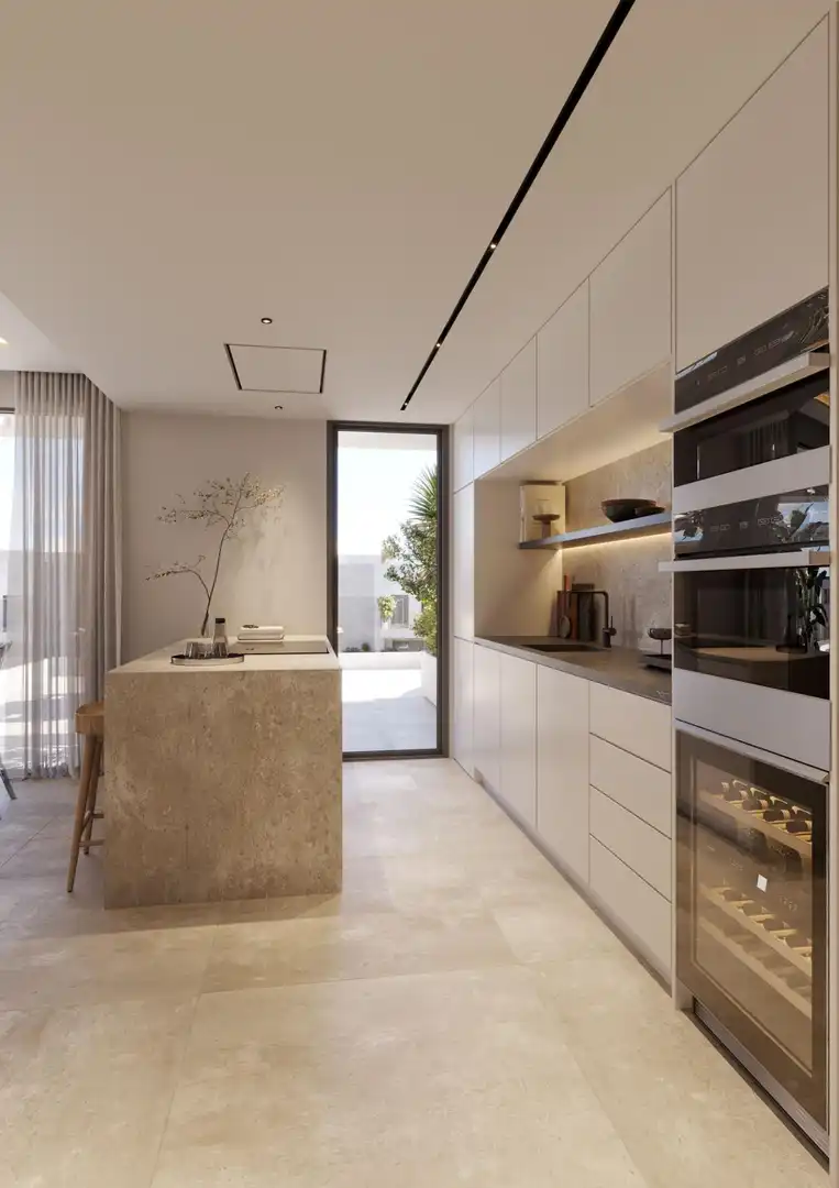 Cocina de Planta baja en venta en Estepona con Aire acondicionado, Jardín privado y Terraza