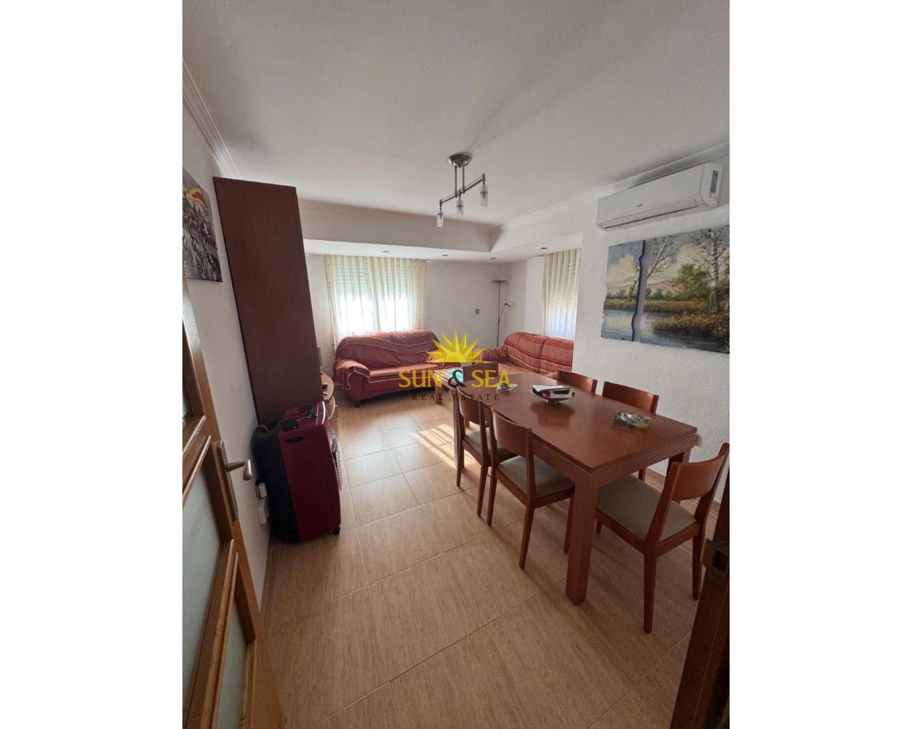 Sala d'estar de Apartament de lloguer en Cartagena amb Aire condicionat, Calefacció i Terrassa