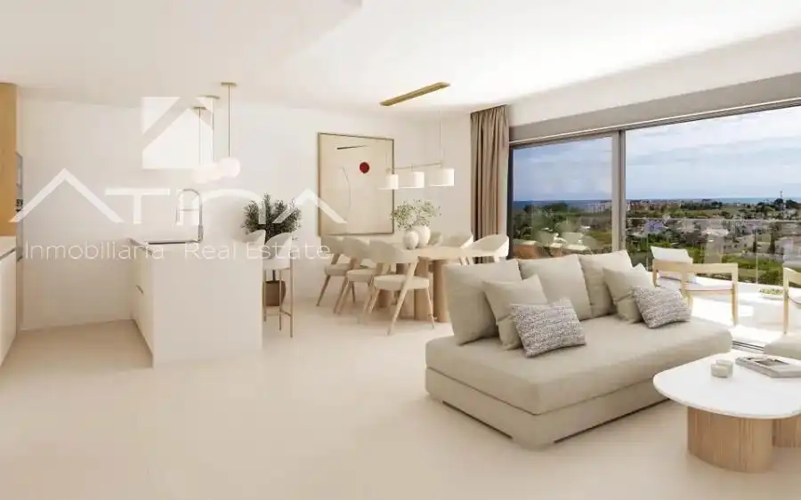 Sala d'estar de Apartament en venda en El Verger amb Aire condicionat, Terrassa i Jacuzzi
