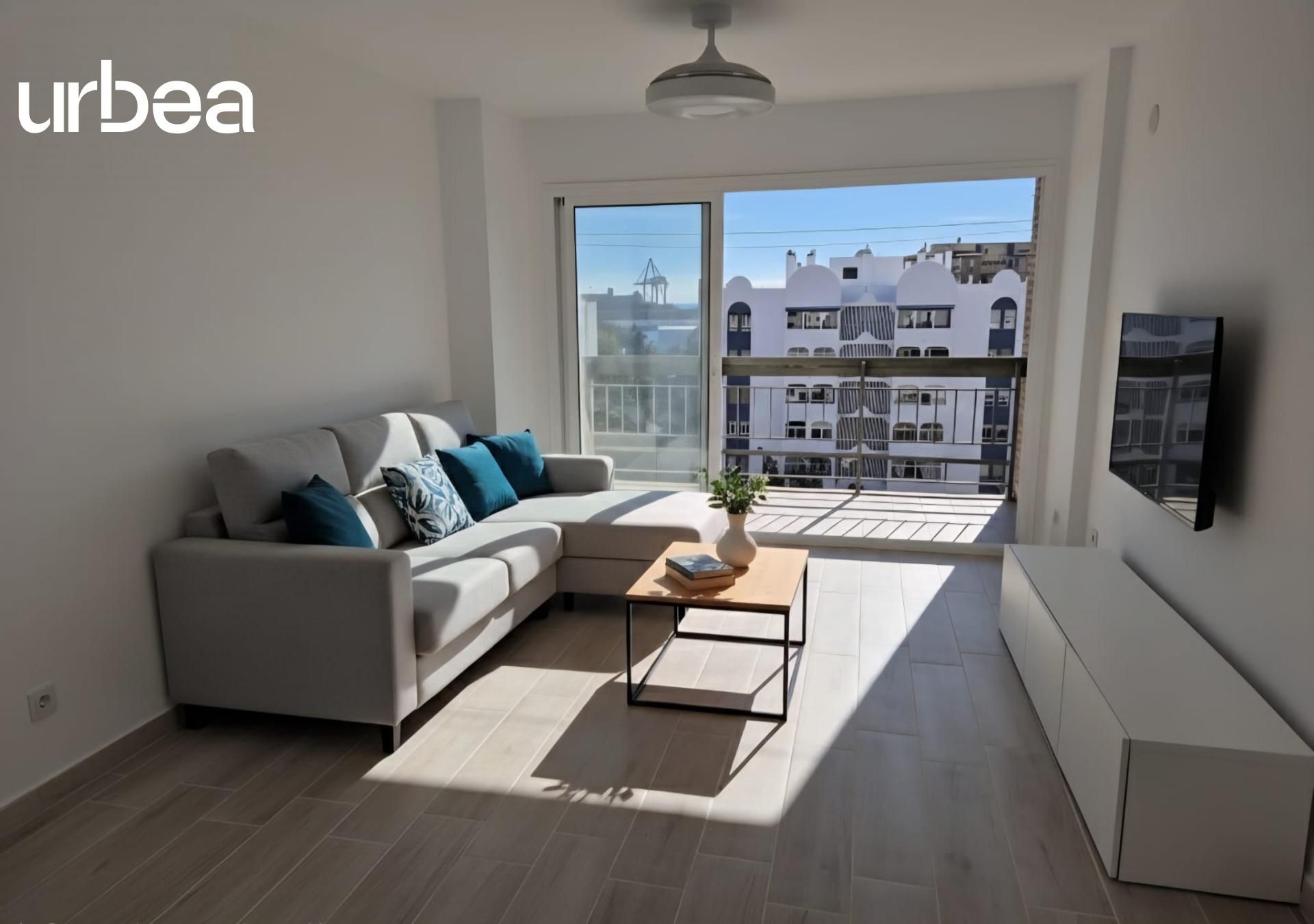 Sala d'estar de Pis de lloguer en Málaga Capital amb Terrassa