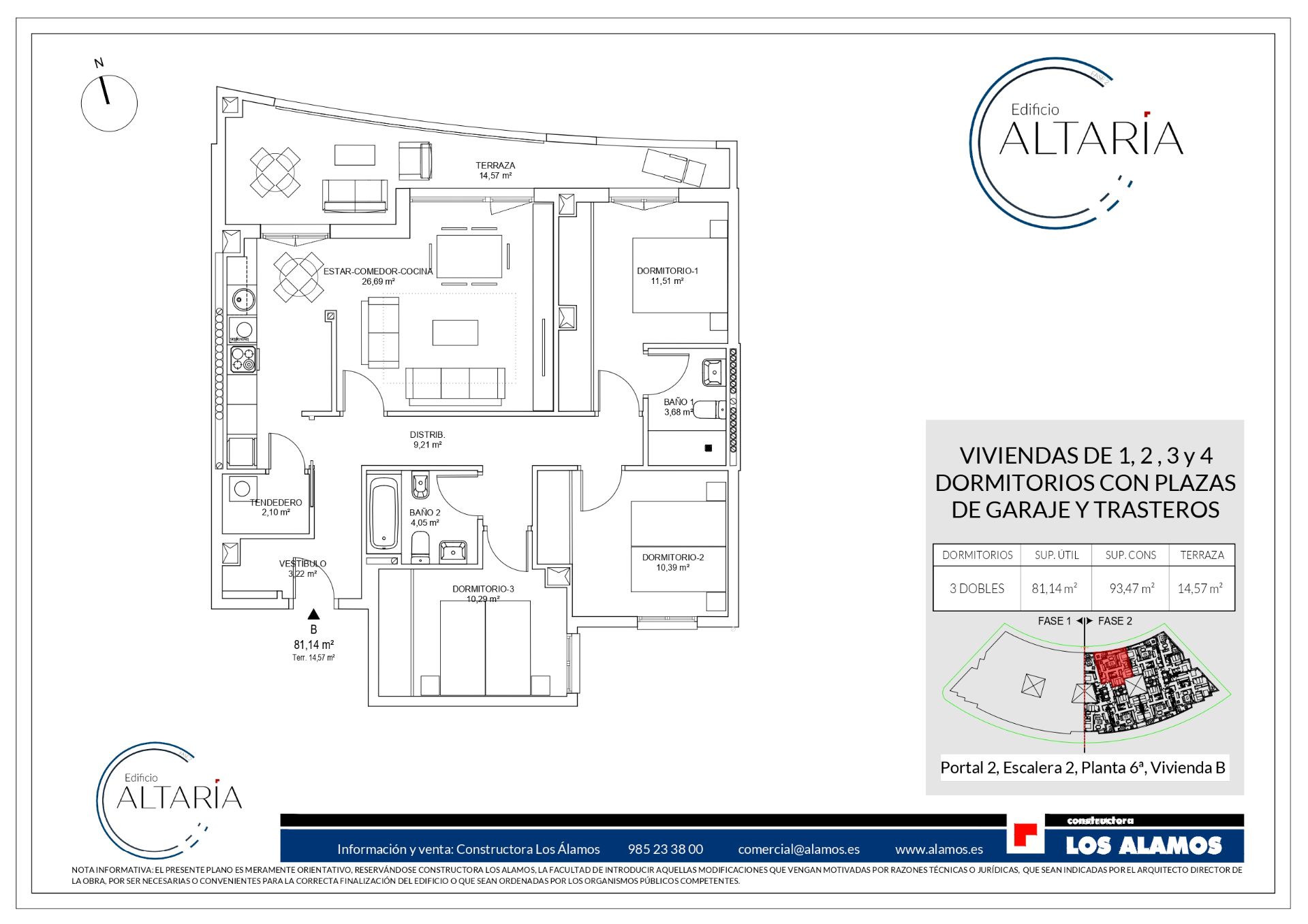 Flat for sale in Calle Julio Álvarez Mendo, 2, HUCA - La Cadellada