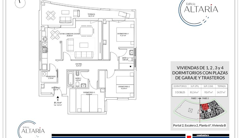 Foto 1 de vivienda de obra nueva en Piso en venta en Calle Julio Álvarez Mendo, HUCA - La Cadellada, Asturias
