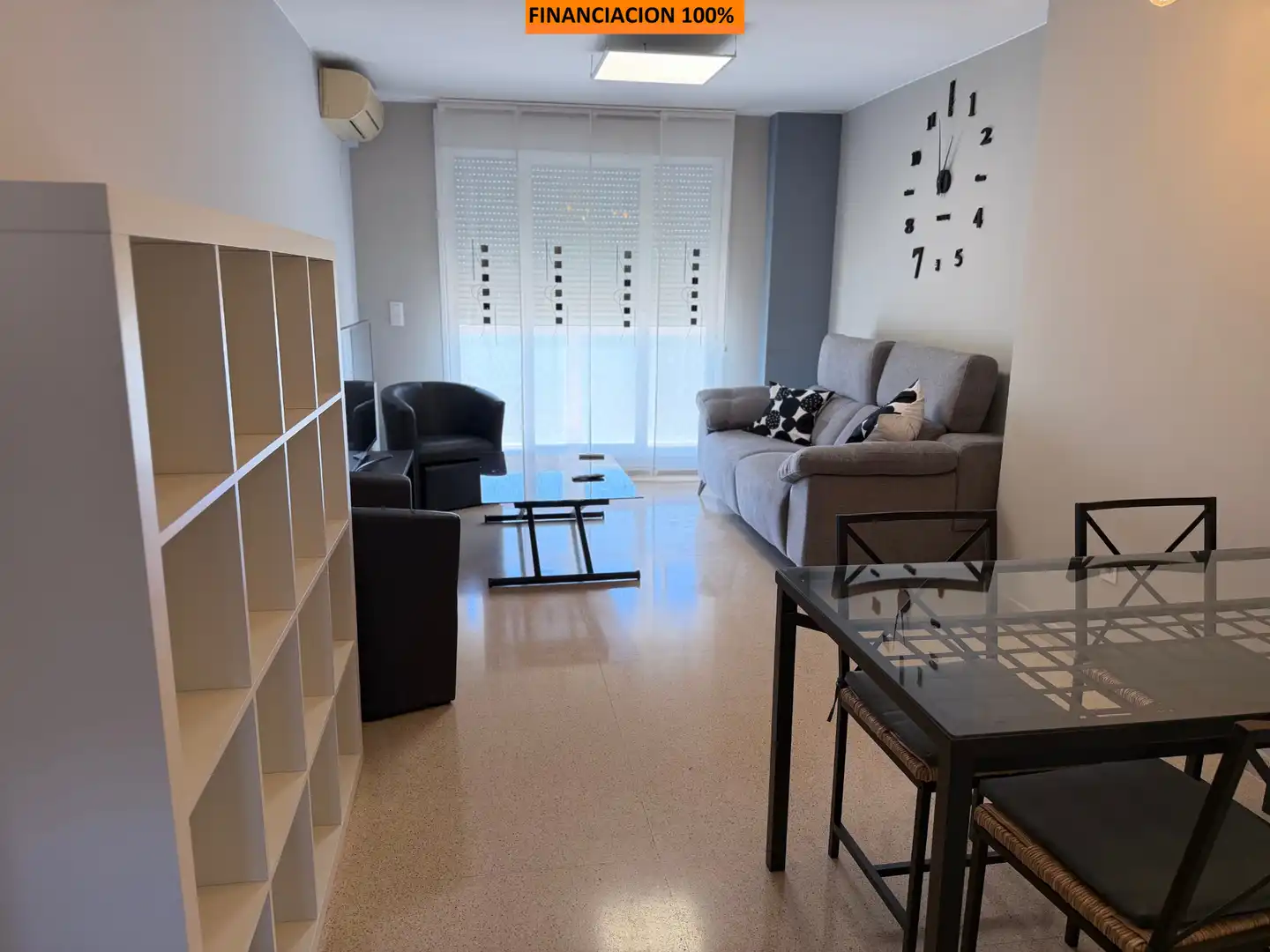 Wohnzimmer von Wohnung zum Verkauf in Zaragoza mit Klimaanlage, Heizung und Terrasse