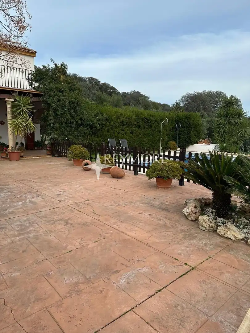 Terraza de Finca rústica en venta en La Puebla de los Infantes con Aire acondicionado, Calefacción y Jardín privado