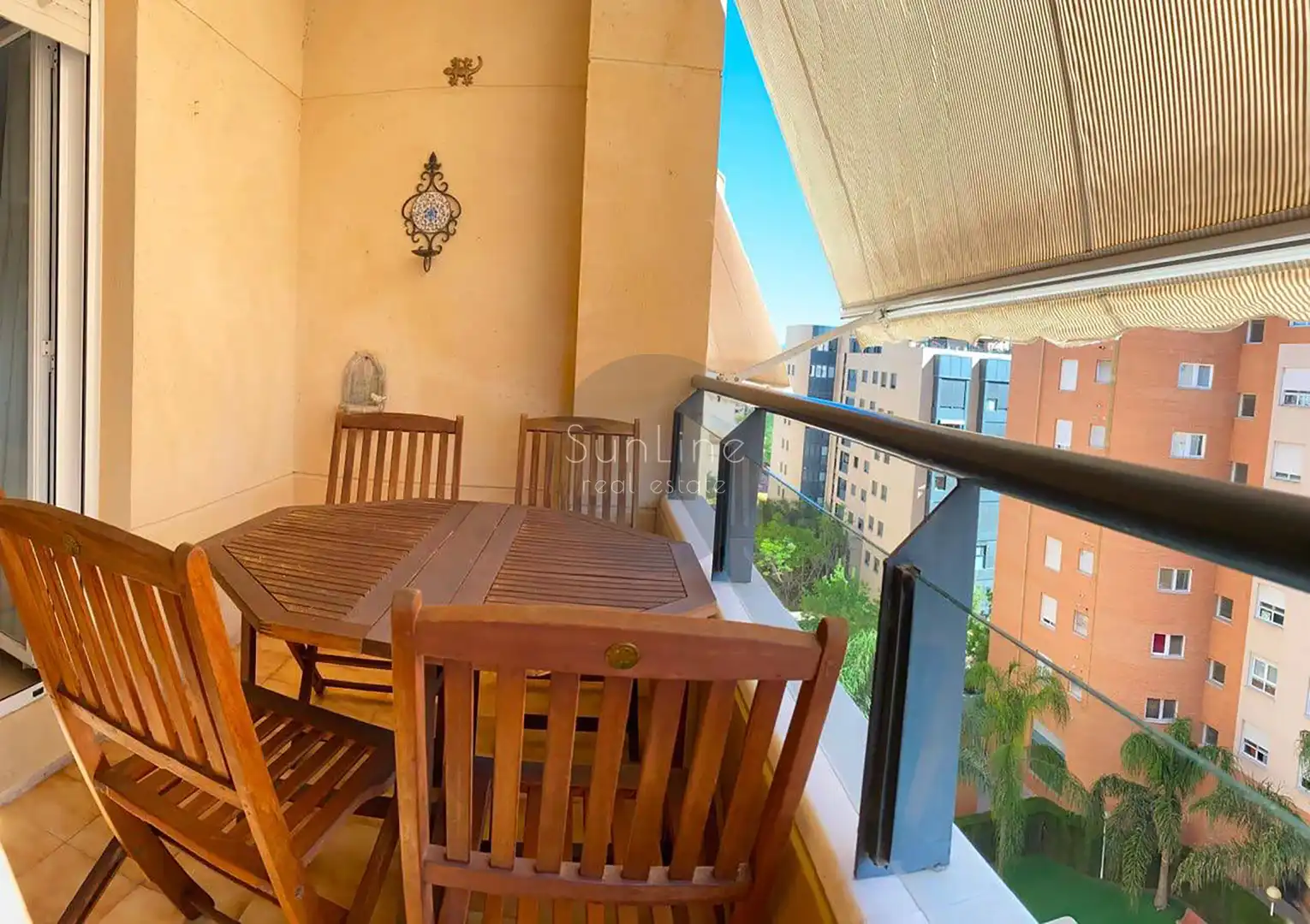 Balcony of Flat for rent in Valencia  with Air Conditioner, Terrace and Storage room