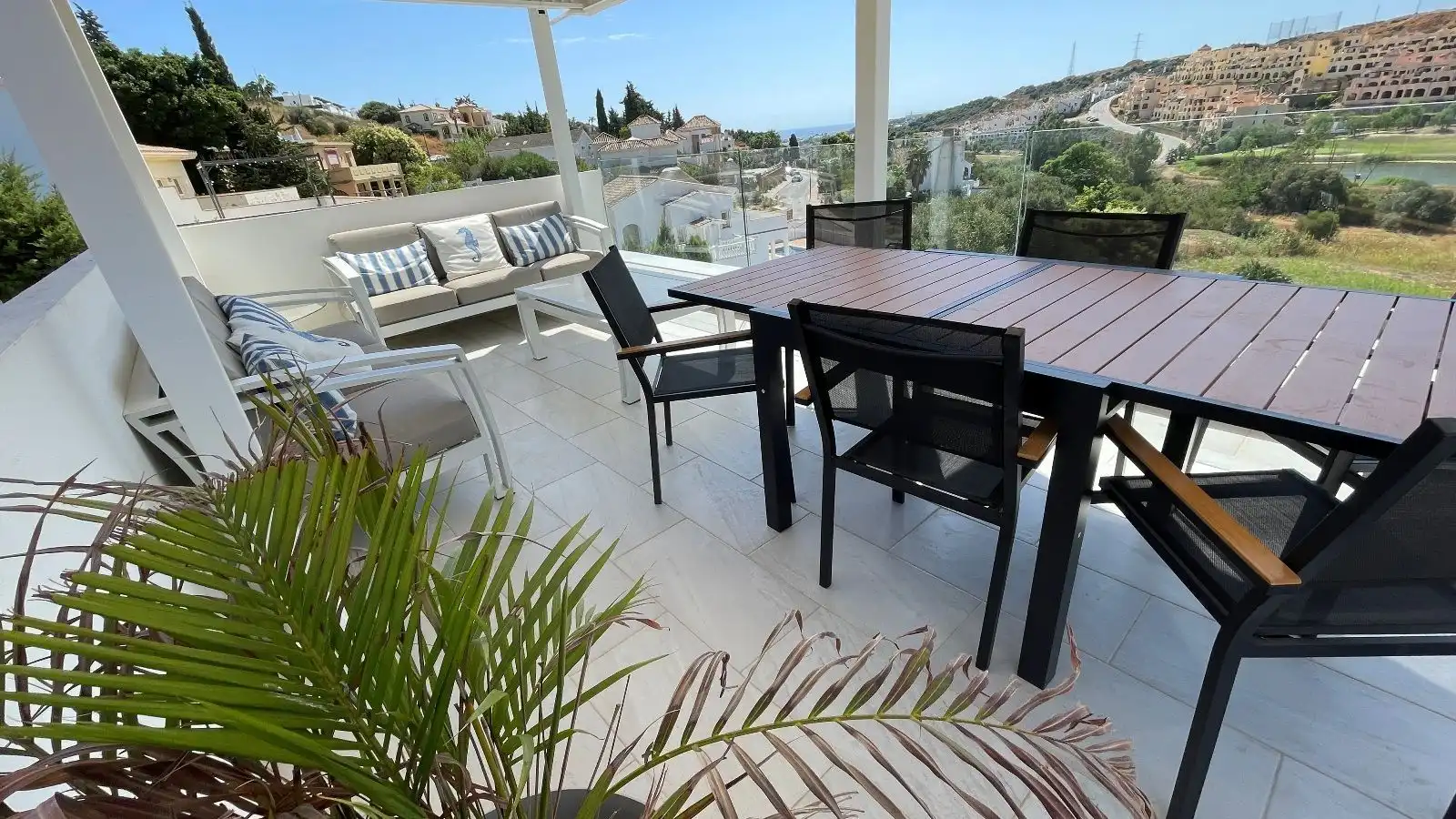 Terraza de Casa o chalet de alquiler en Estepona con Aire acondicionado, Terraza y Piscina