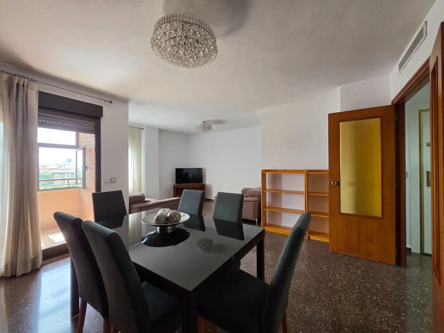 Dining room of Flat for rent in Valencia  with Air Conditioner, Heating and Balcony