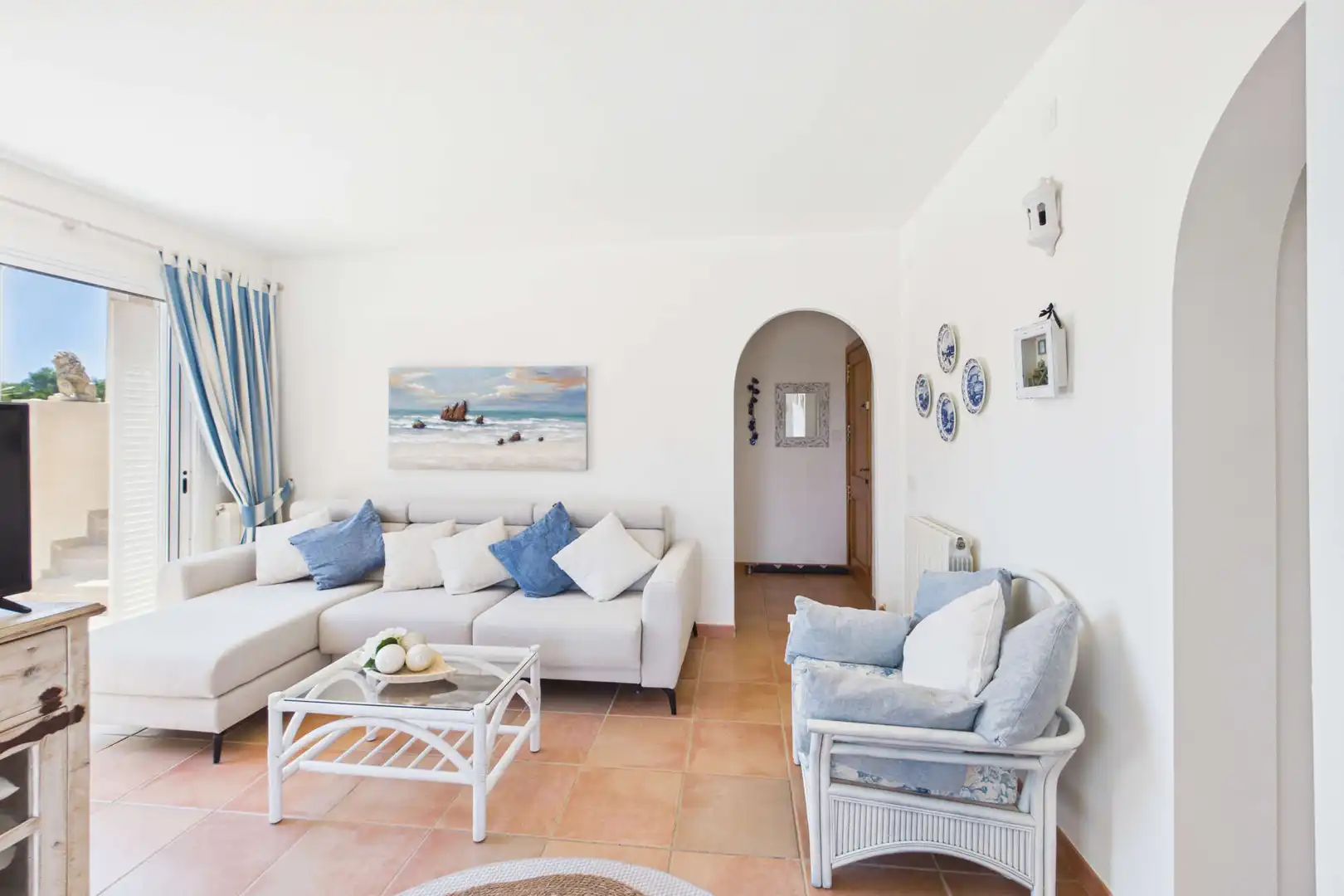 Sala de estar de Piso en venta en Son Servera con Aire acondicionado, Terraza y Amueblado