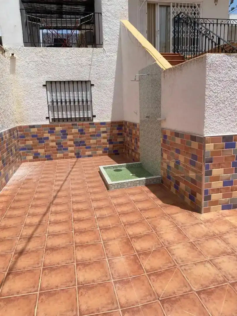 Terraza de Casa adosada de alquiler en Mazarrón con Aire acondicionado, Jardín privado y Trastero