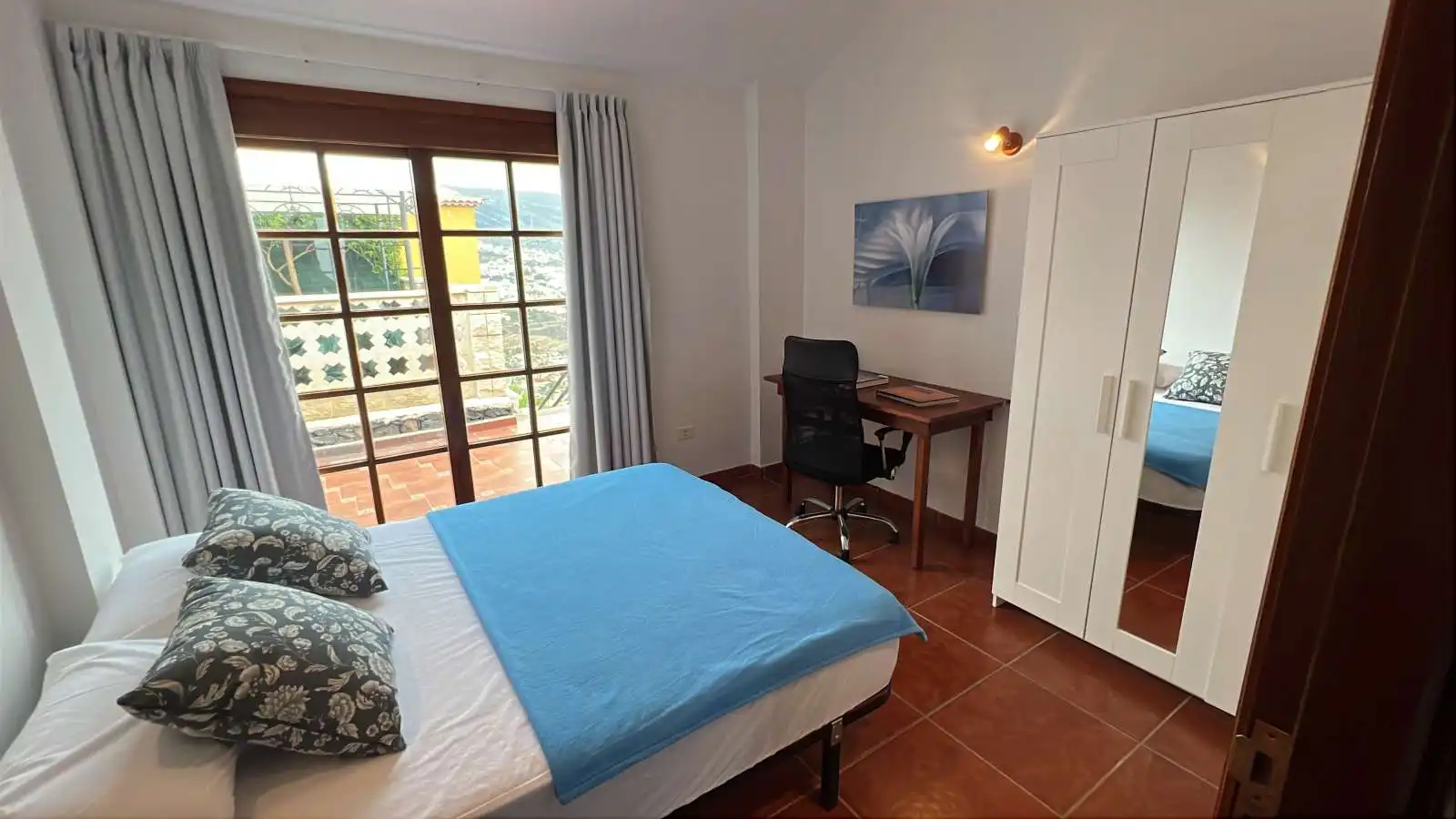 Schlafzimmer von Wohnung zur untervermieten in Santa Úrsula mit Klimaanlage, Heizung und Terrasse