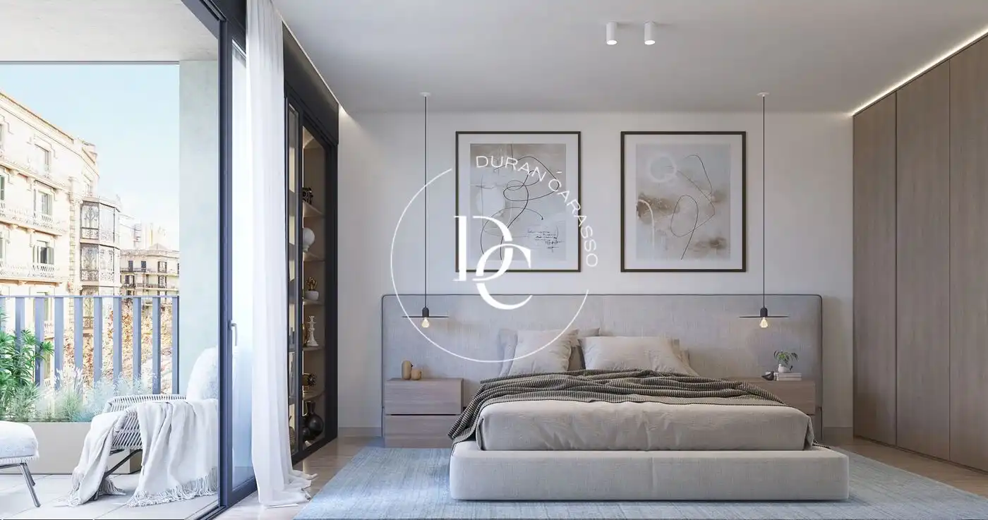 Schlafzimmer von Maisonette zum Verkauf in Barcelona mit Heizung, Abstellraum und Balkon