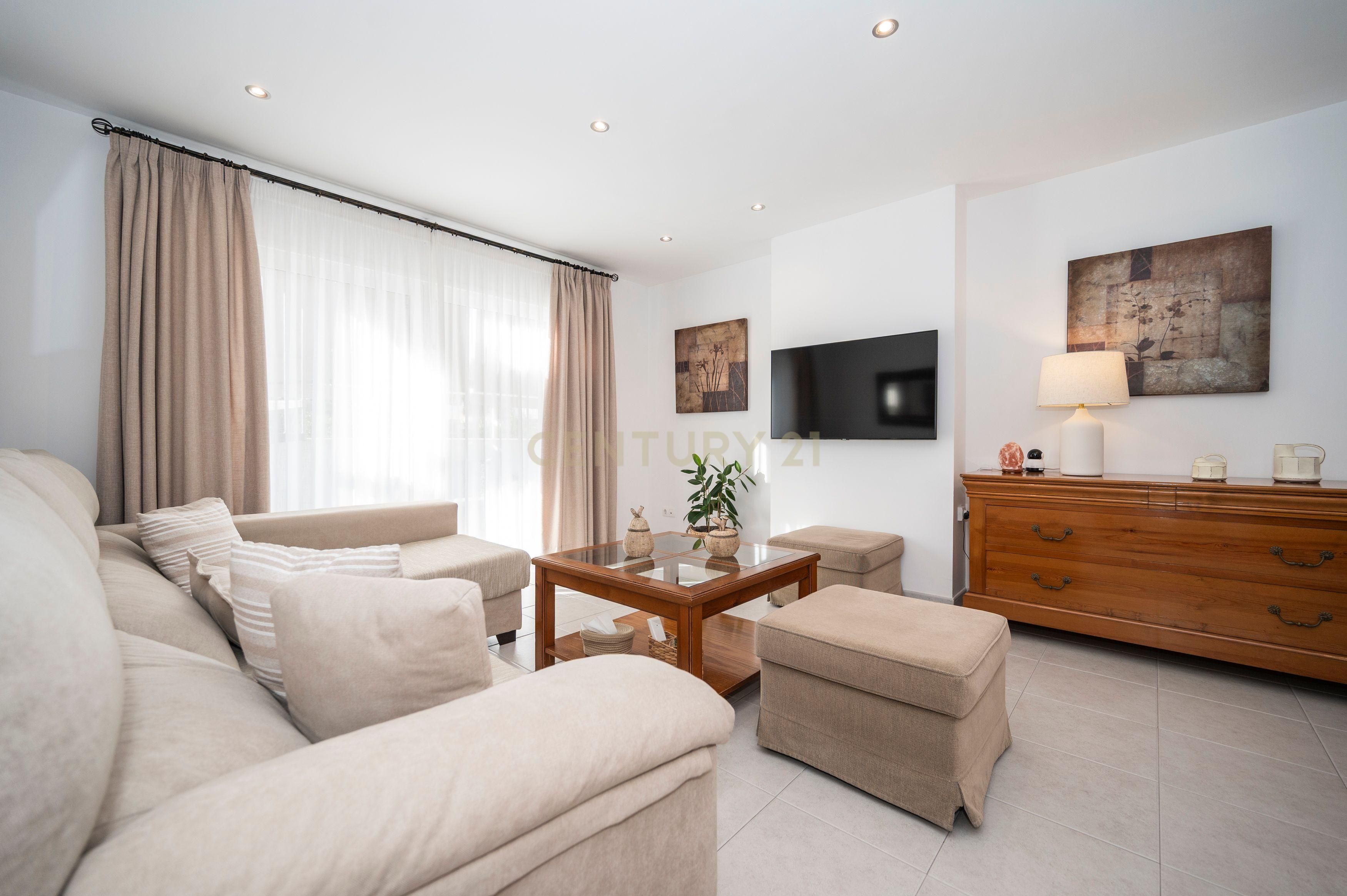 Living room of Apartment for sale in Sant Antoni de Portmany  with Air Conditioner, Private garden and Storage room