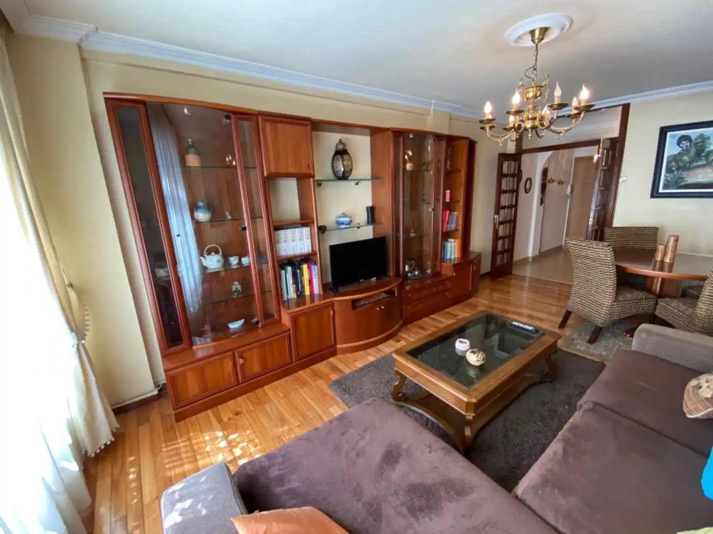 Living room of Flat for rent in Santiago de Compostela   with Heating and Furnished