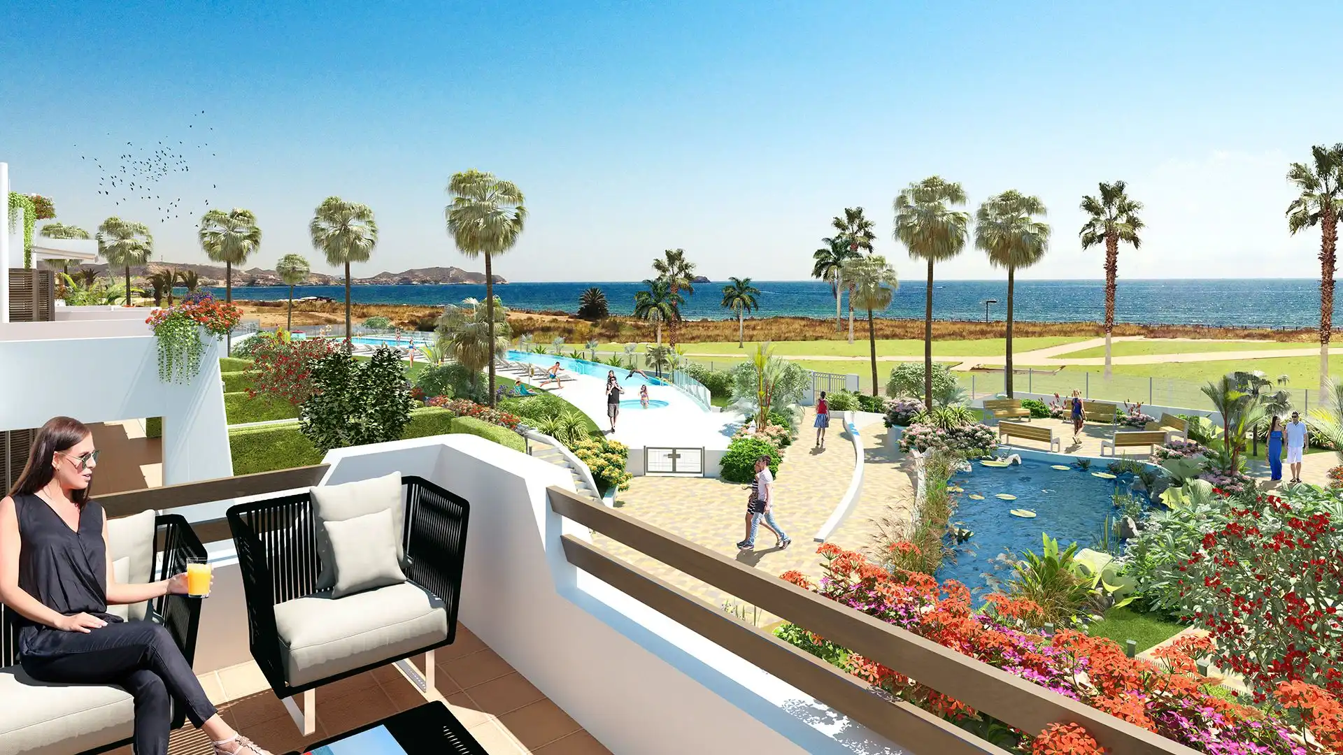 Terraza de Apartamento en venta en Pulpí con Aire acondicionado, Terraza y Piscina comunitaria