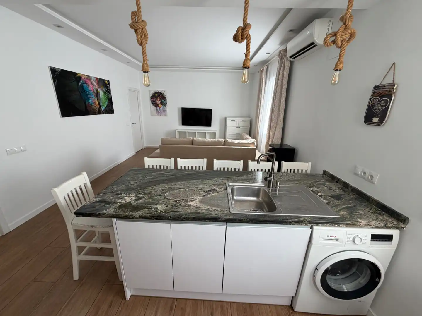 Cocina de Piso de alquiler en Málaga con Aire acondicionado, Calefacción y Amueblado