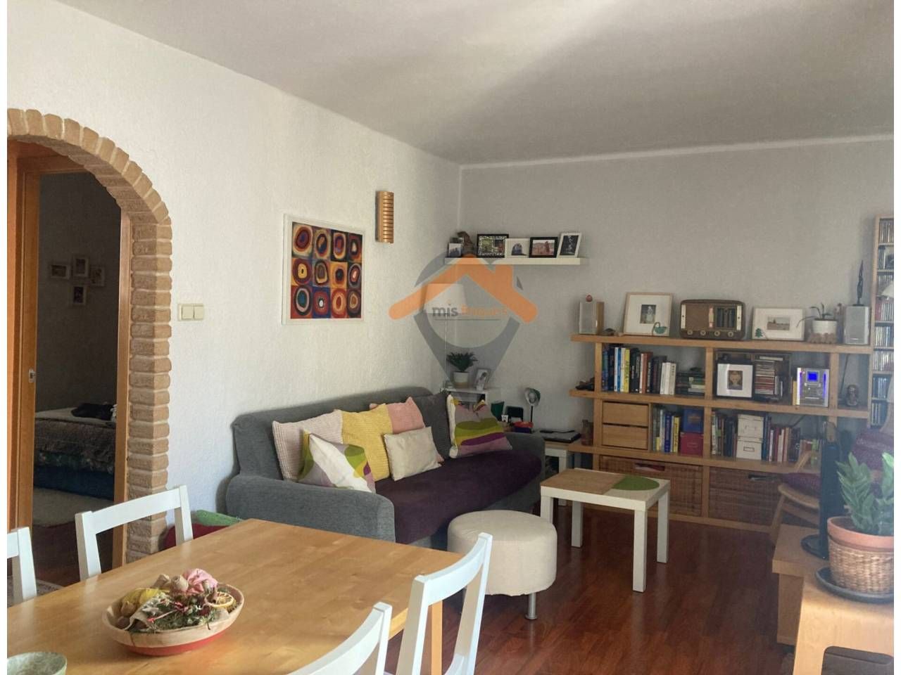 Living room of Flat for sale in Sabadell  with Heating, Parquet flooring and Balcony