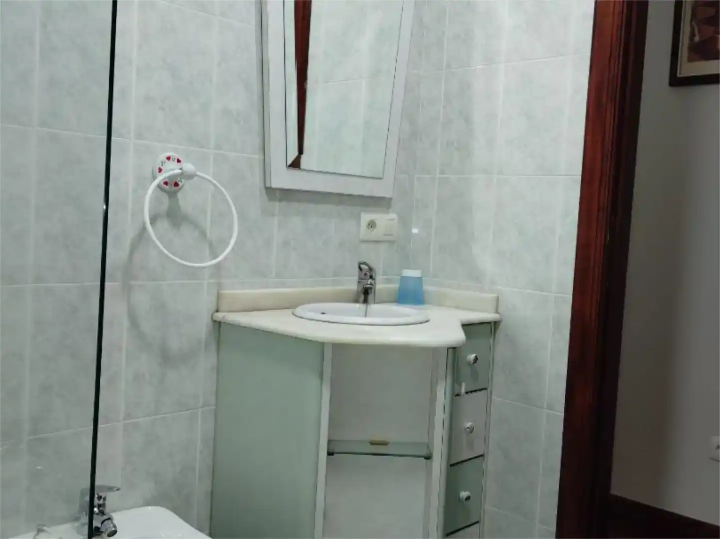 Badezimmer von Dachboden zur Miete in Pontevedra Capital  mit Parkett, Abstellraum und Möbliert