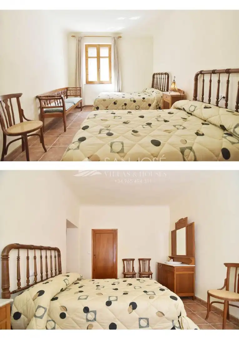 Habitación de Finca rústica en venta en El Pinós / Pinoso con Jardín privado, Piscina y Amueblado
