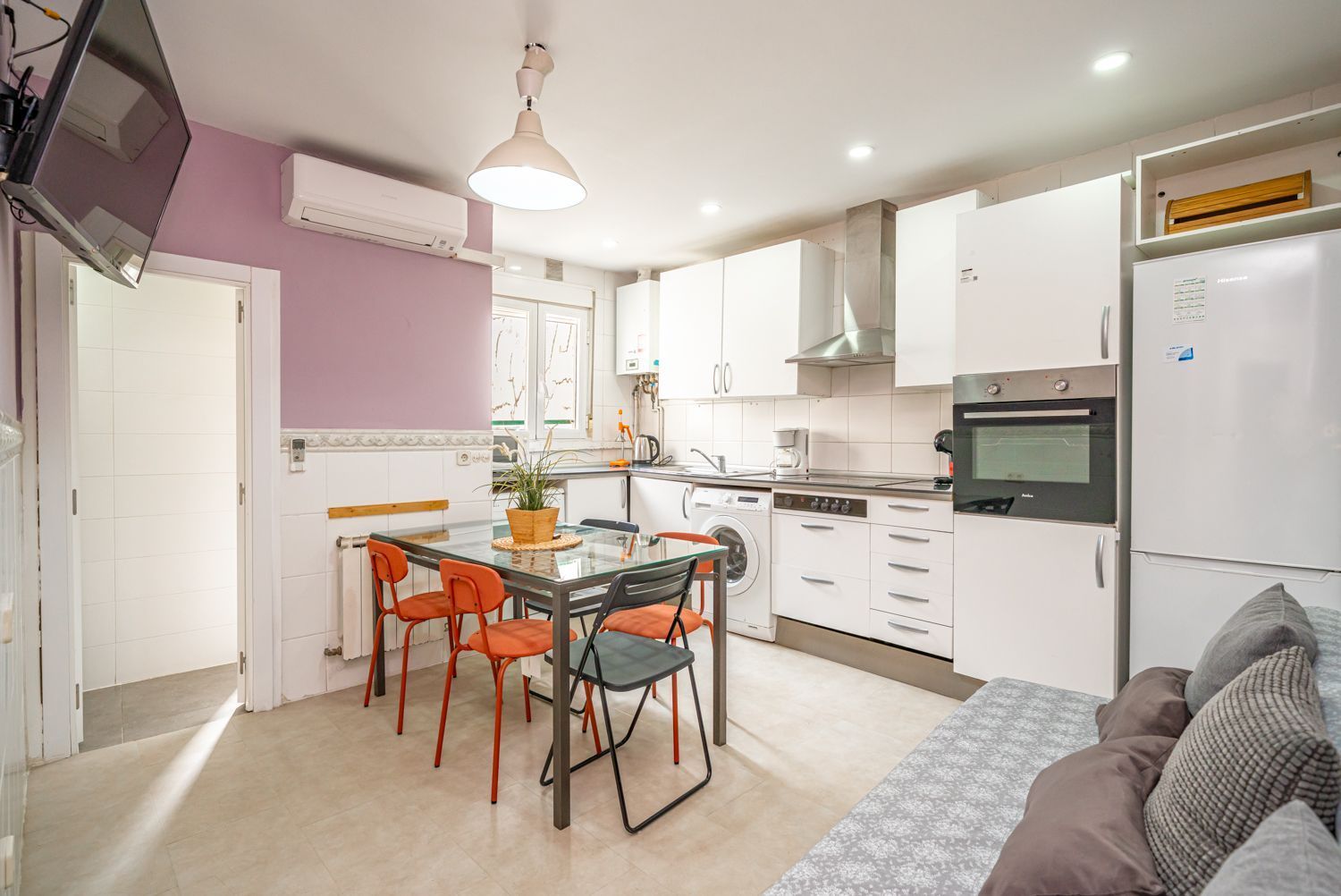 Kitchen of Flat for sale in  Madrid Capital  with Air Conditioner and Heating