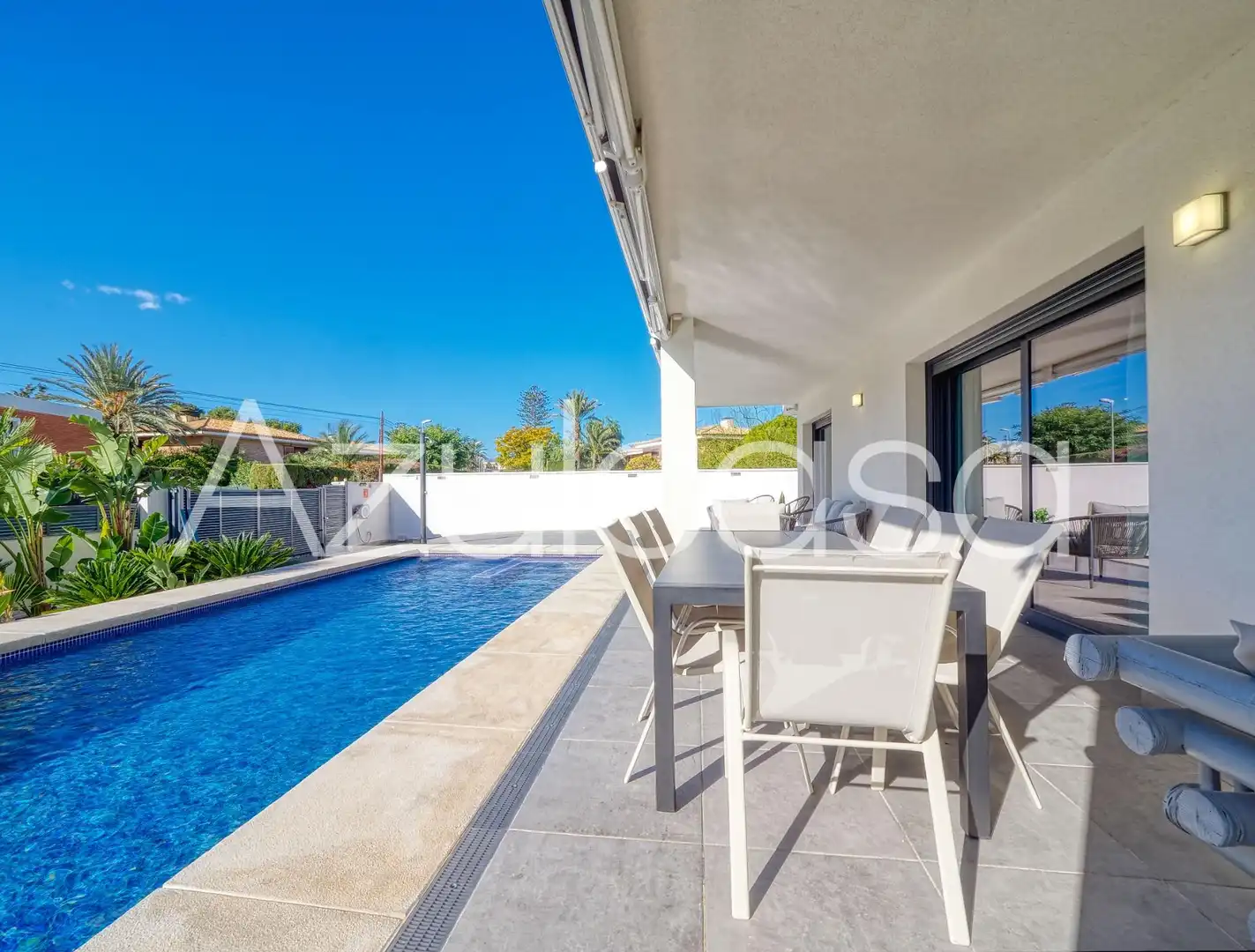 Vista exterior de Casa o chalet en venta en Sant Joan d'Alacant con Aire acondicionado, Terraza y Piscina