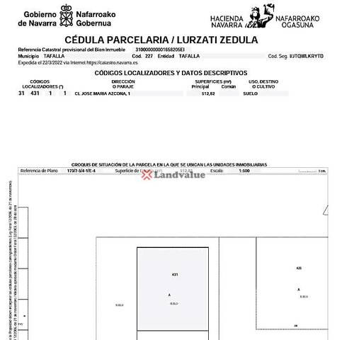 Terreno residencial en Venta en Ar-2, Tafalla en Tafalla