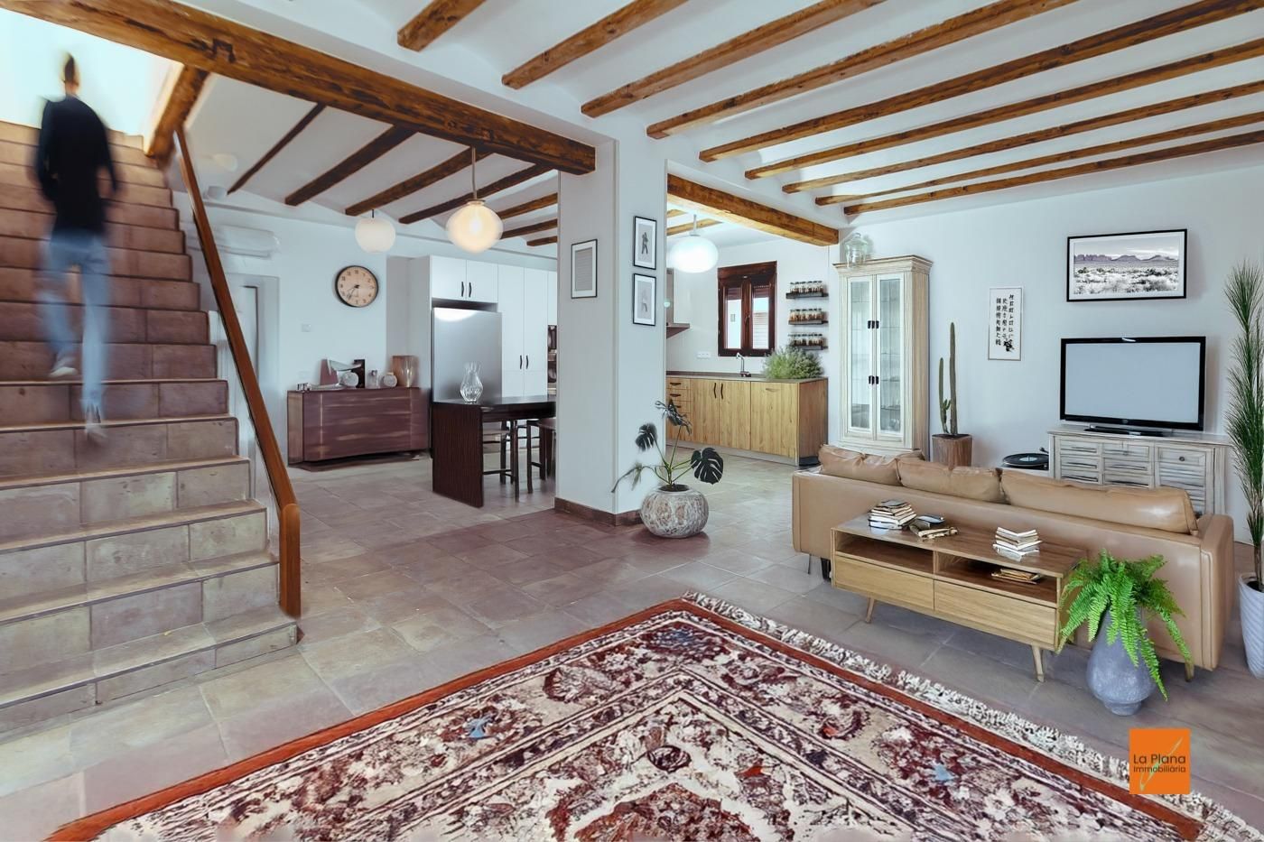 Living room of Single-family semi-detached for sale in Santa Bàrbara  with Air Conditioner, Heating and Terrace