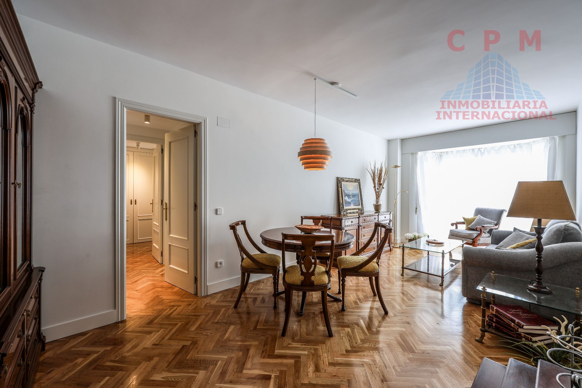 Sala d'estar de Pis de lloguer en  Madrid Capital amb Aire condicionat, Calefacció i Parquet
