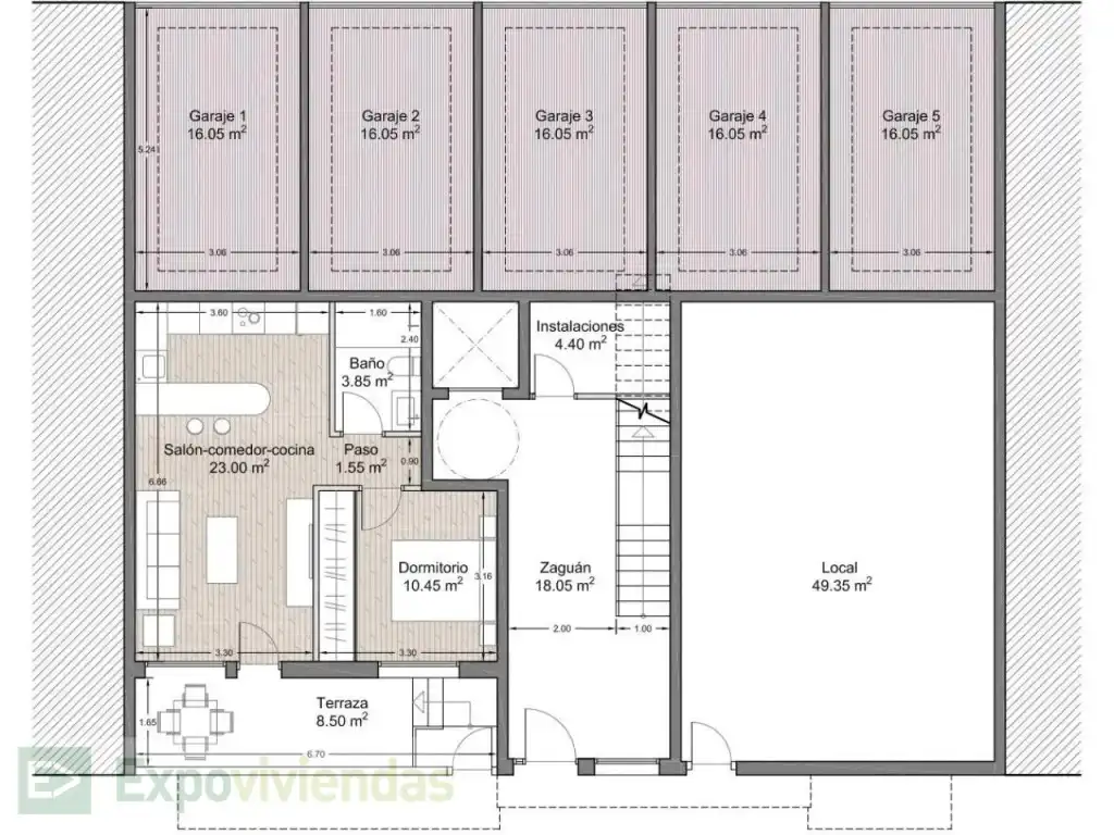 Apartamento con terraza en venta en Puerto de Mazarrón, imagen 6
