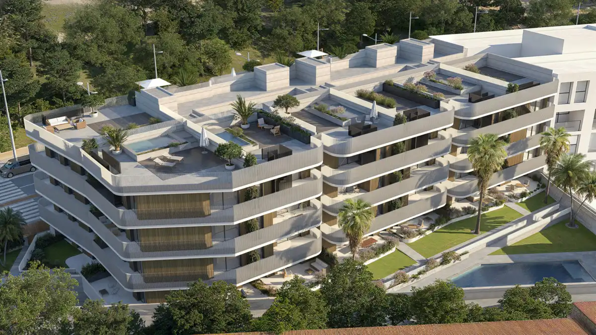 Vista exterior de Planta baja en venta en Estepona con Aire acondicionado, Jardín privado y Terraza
