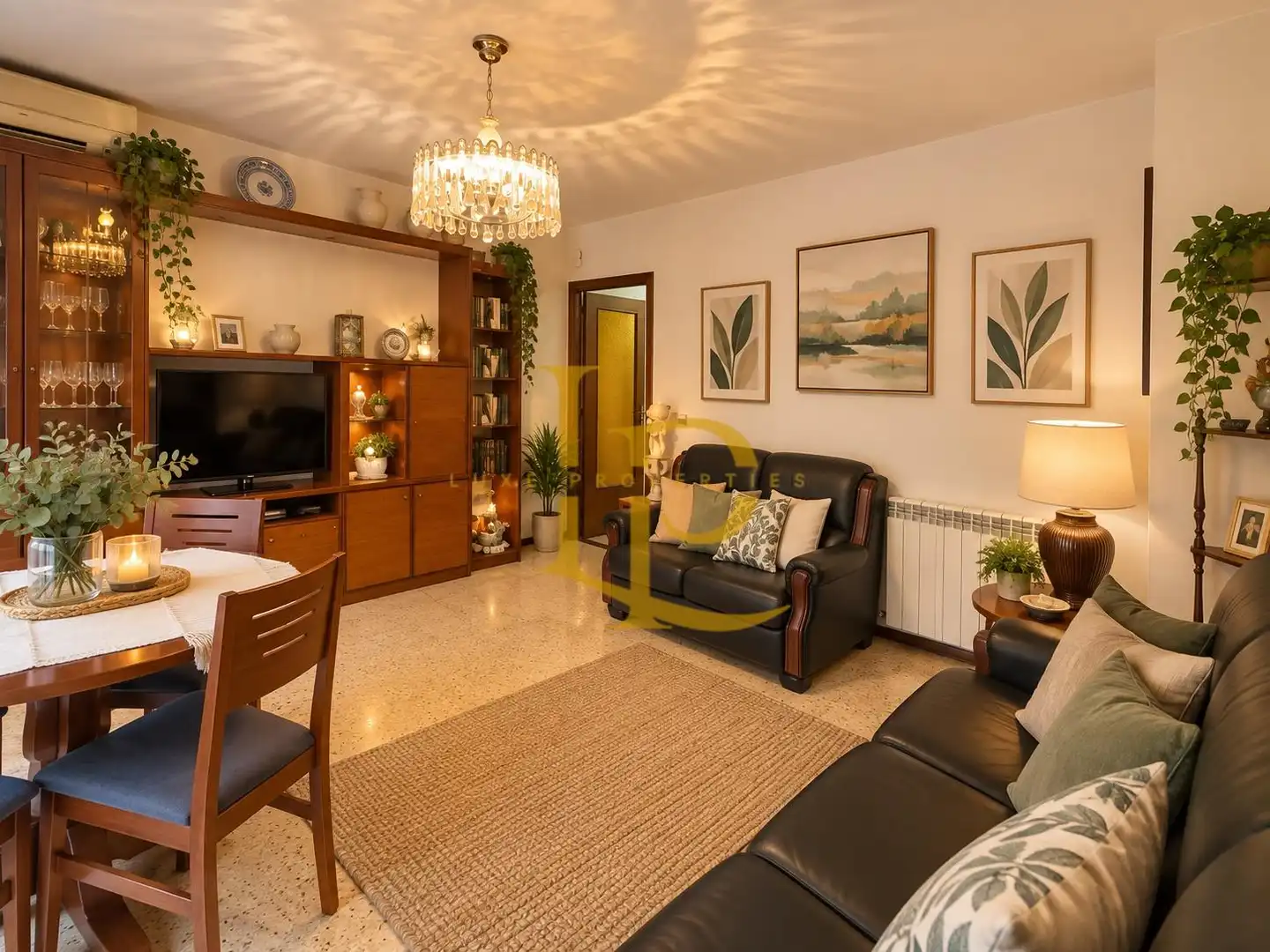 Sala de estar de Piso en venta en L'Hospitalet de Llobregat con Calefacción, Amueblado y Horno