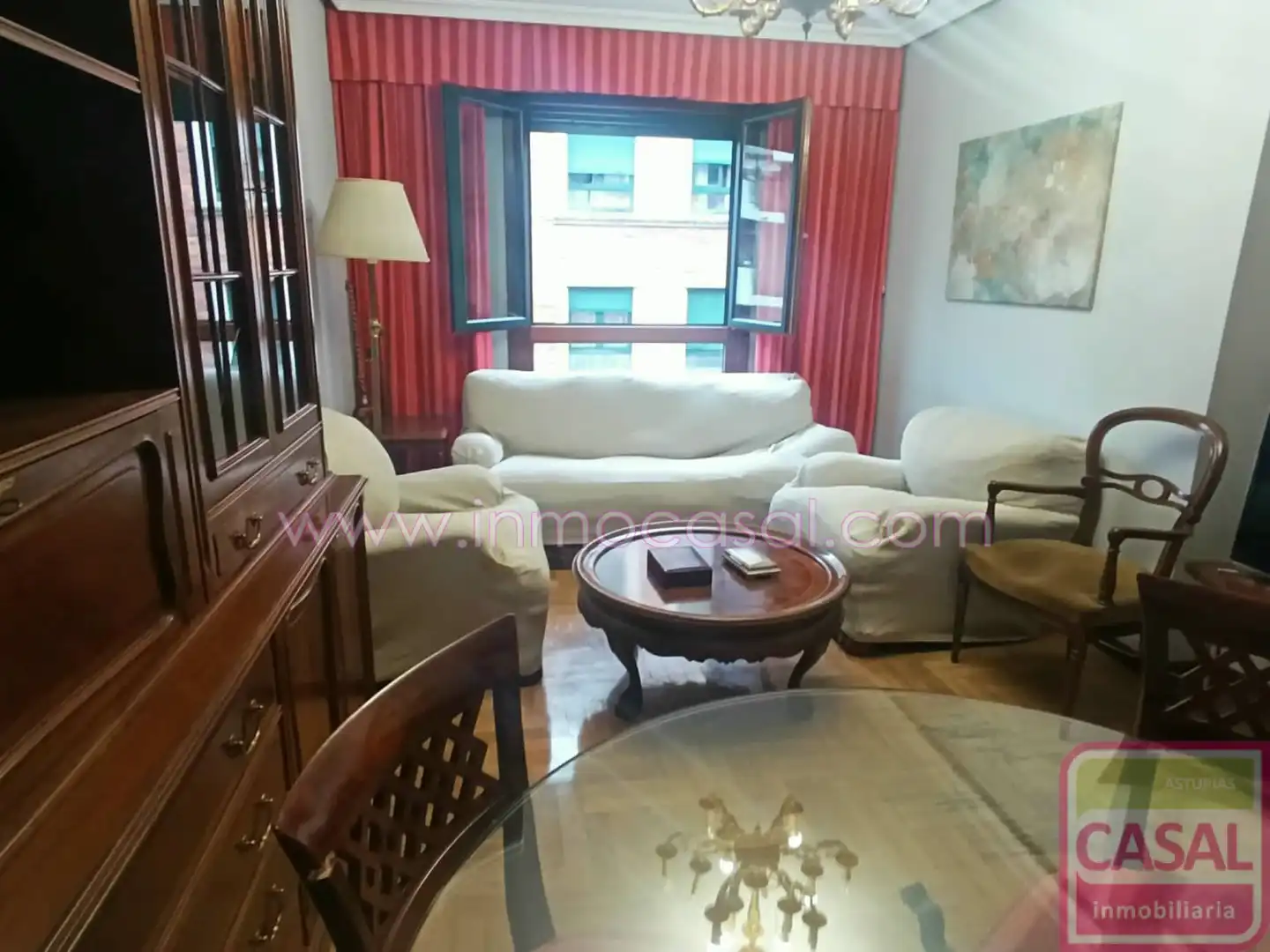 Wohnzimmer von Wohnung zur Miete in Oviedo  mit Heizung und Möbliert