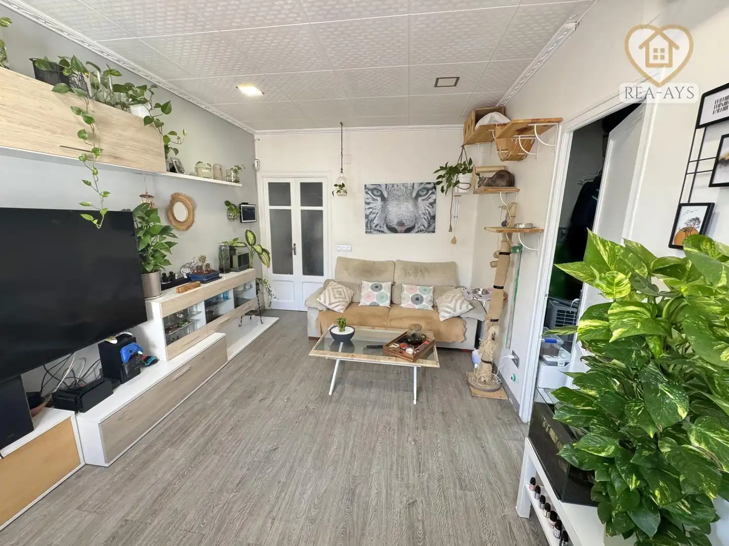 Sala de estar de Piso en venta en Montcada i Reixac con Aire acondicionado, Calefacción y Parquet