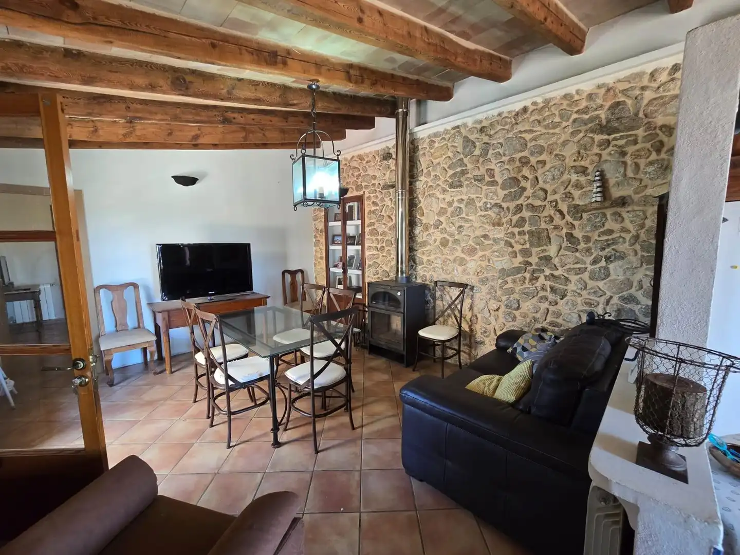 Wohnzimmer von Haus oder Chalet zum Verkauf in Campanet mit Klimaanlage, Heizung und Privatgarten