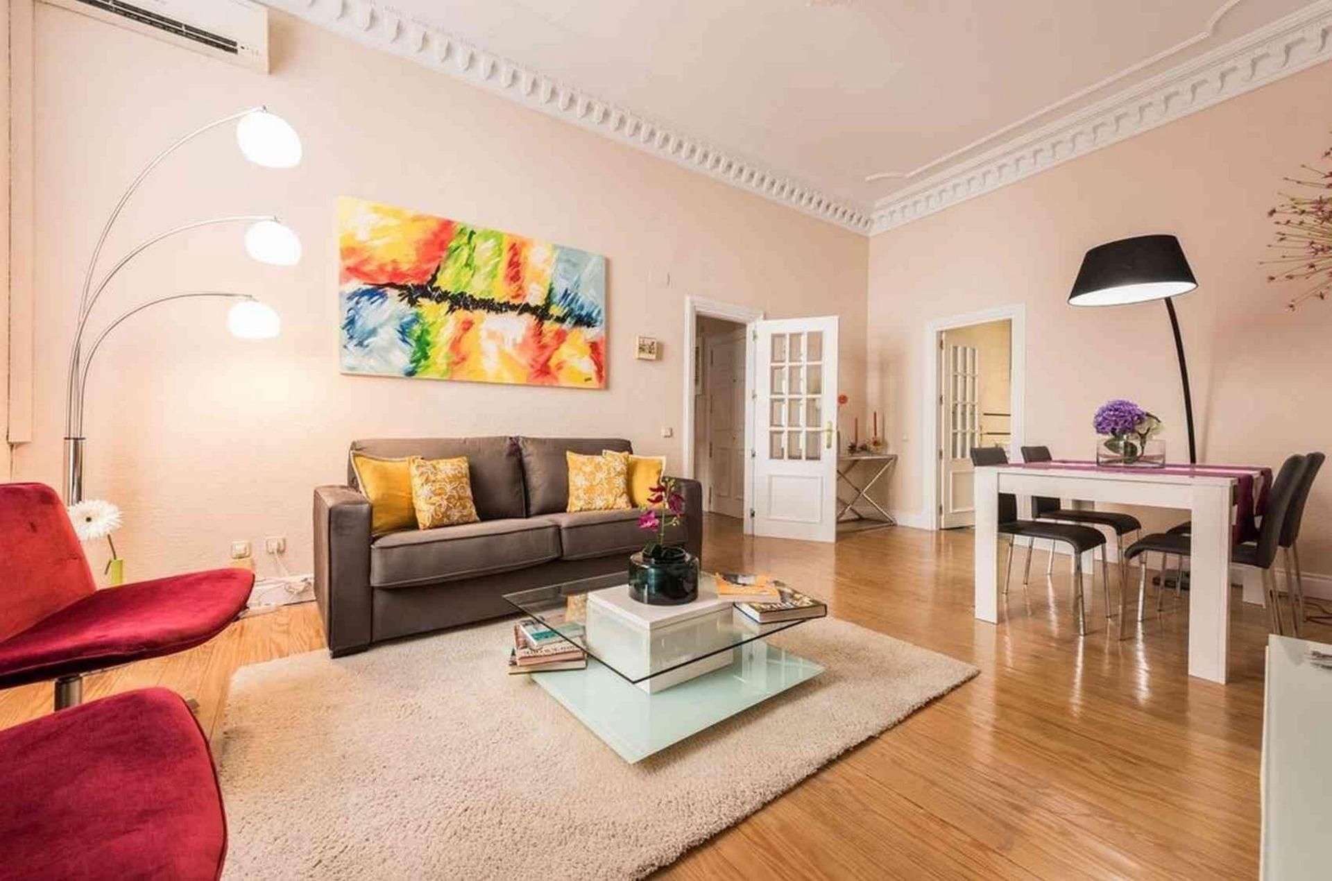 Sala de estar de Apartamento de alquiler en Bilbao  con Aire acondicionado, Calefacción y Terraza