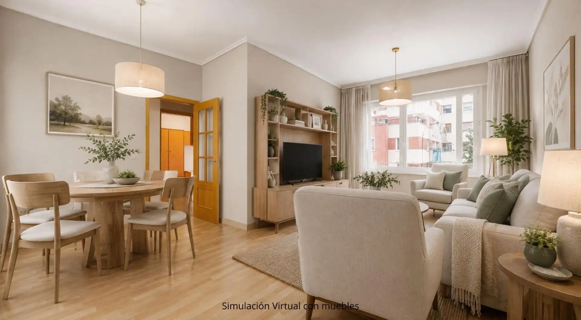 Living room of Flat for sale in Bilbao   with Heating and Balcony
