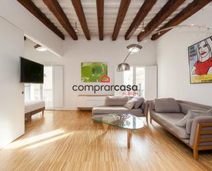 Sala d'estar de Àtic de lloguer en  Barcelona Capital amb Aire condicionat, Terrassa i Balcó