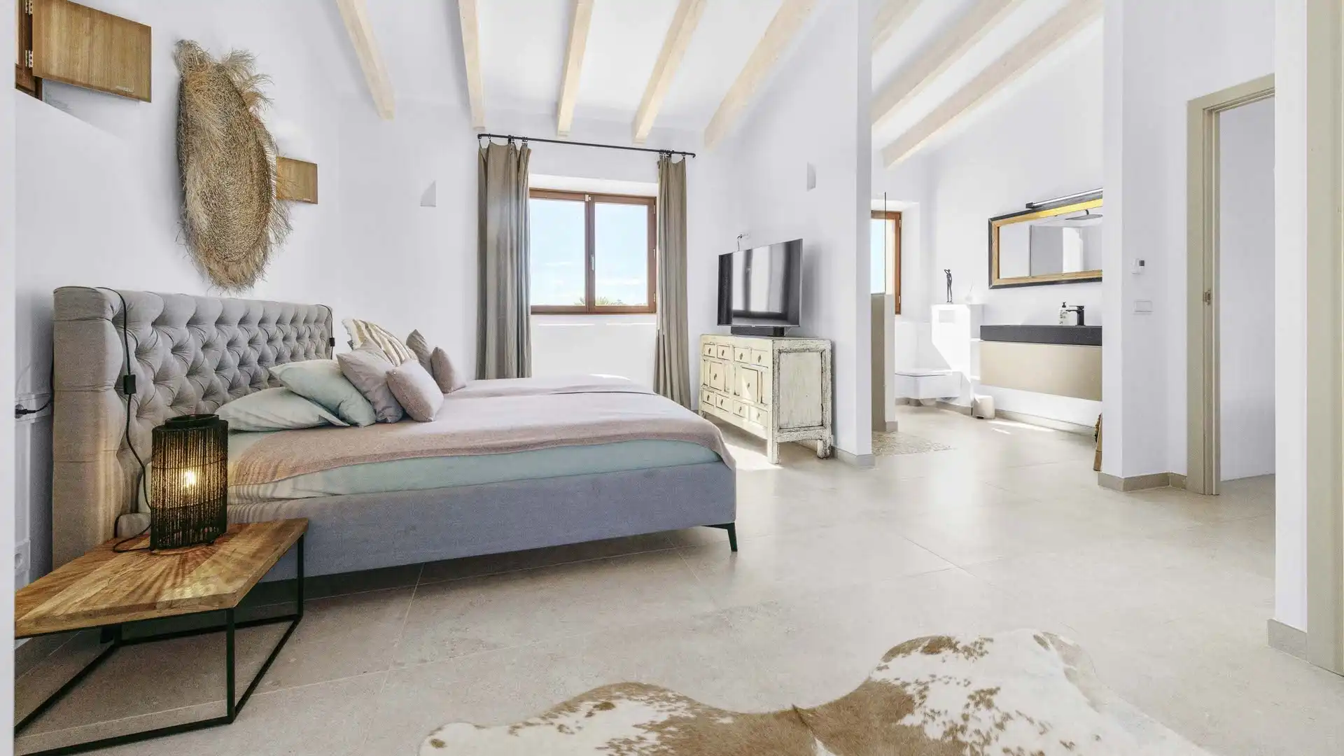 Bedroom of Country homes for sale in Ses Salines  with Air Conditioner, Heating and Terrace