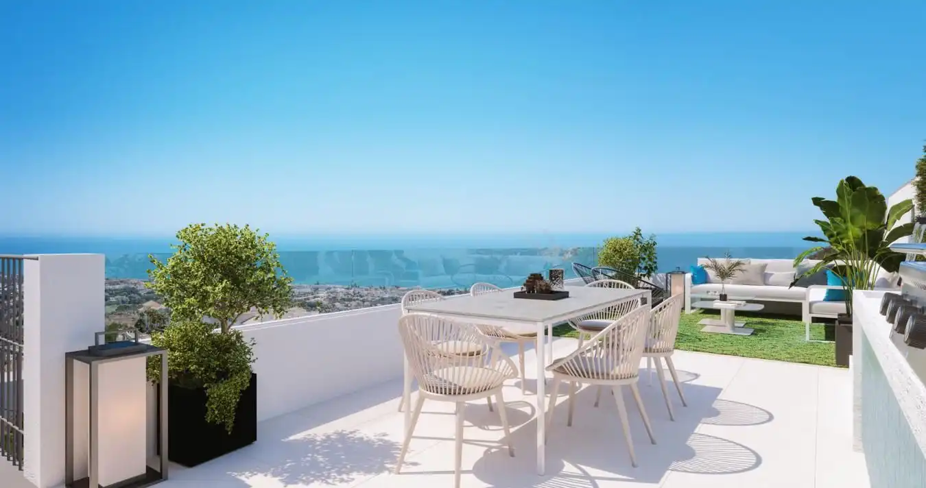 Terraza de Apartamento en venta en Rincón de la Victoria con Aire acondicionado, Calefacción y Jardín privado