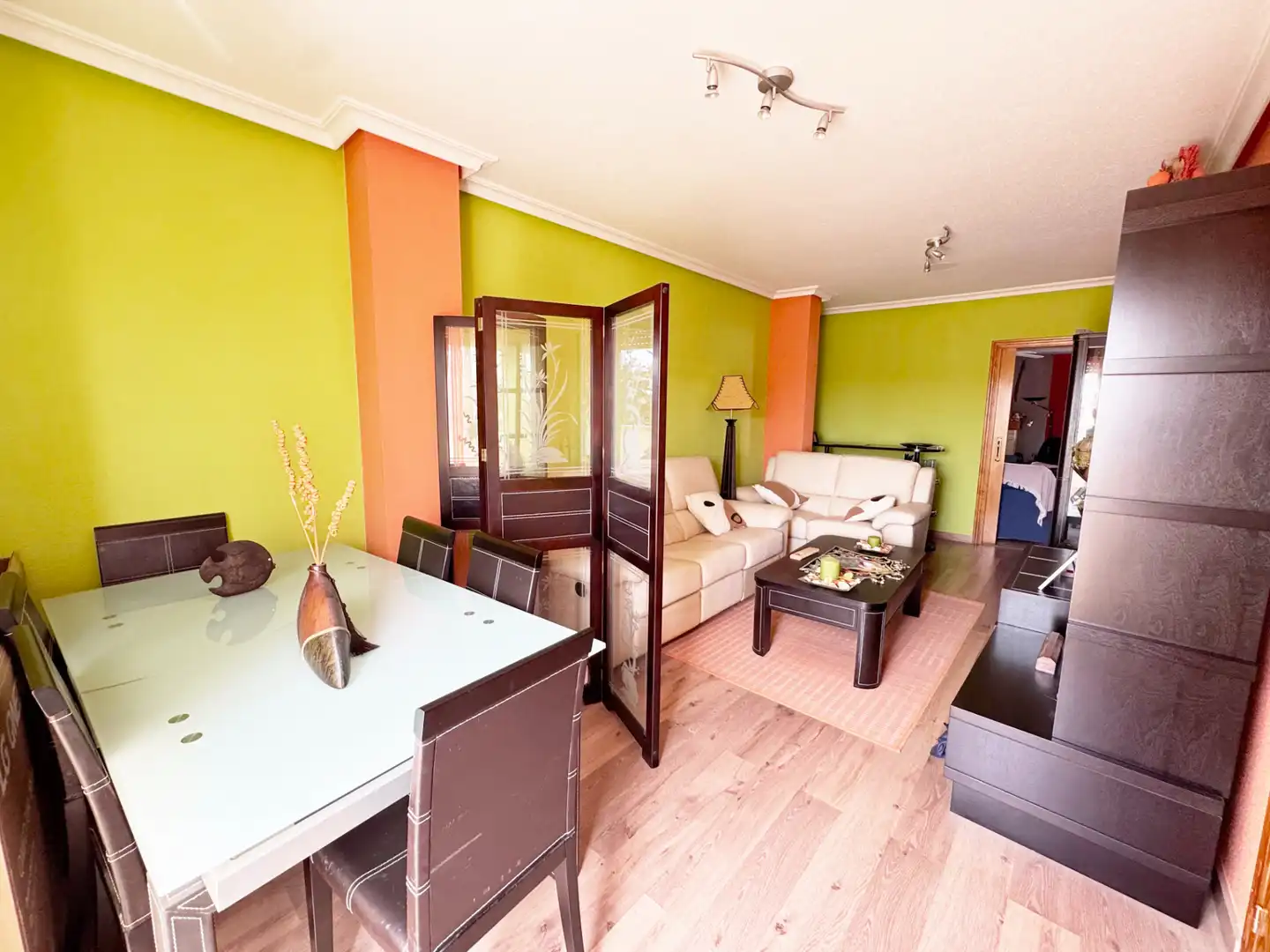 Sala d'estar de Àtic en venda en Pilar de la Horadada amb Aire condicionat, Parquet i Terrassa