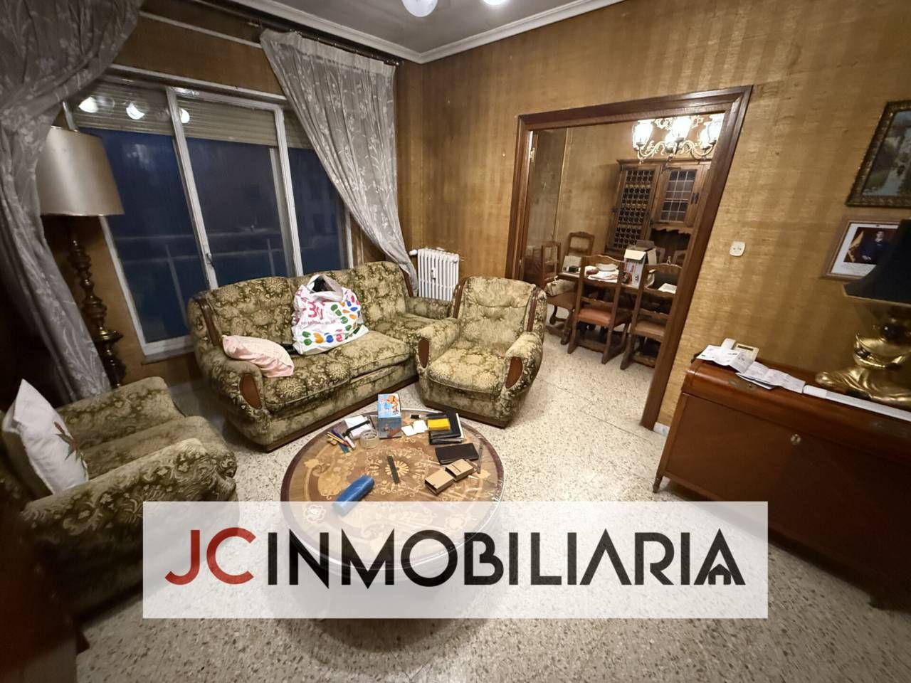 Sala d'estar de Pis en venda en Palencia Capital amb Calefacció, Terrassa i Moblat