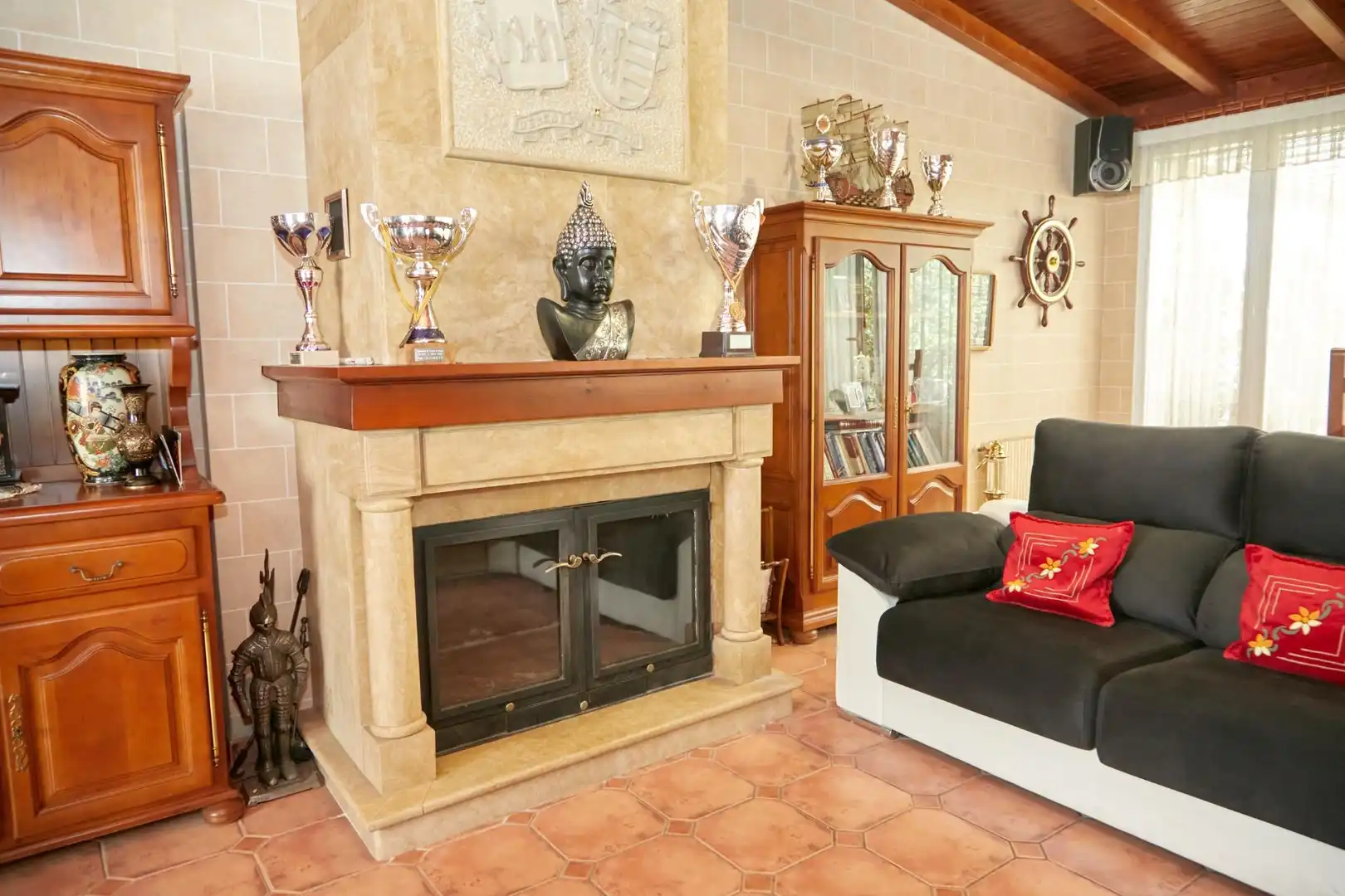 Sala de estar de Casa adosada en venta en Albaida con Aire acondicionado, Terraza y Trastero